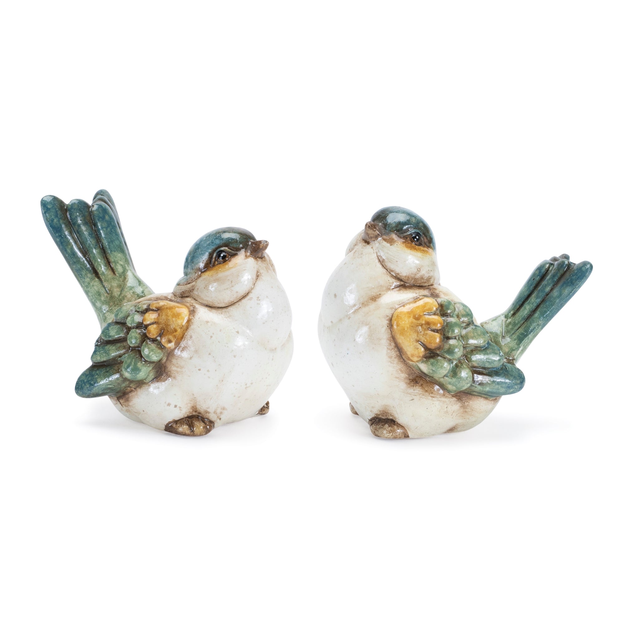 Terra Cotta Bird Figurine, Set of 6
