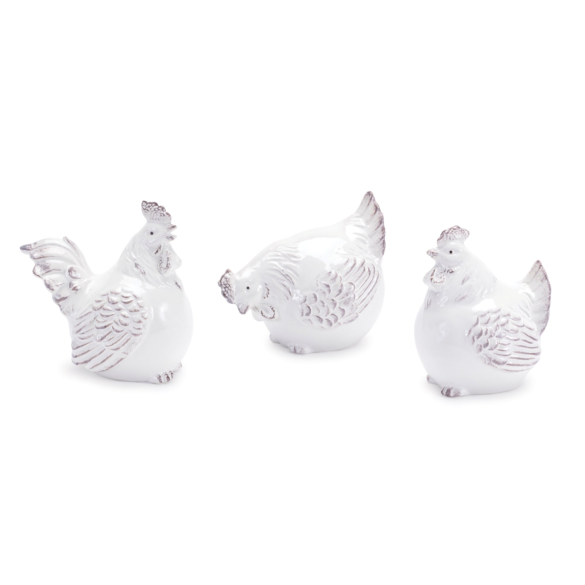 Ceramic Chicken Decor, Set of 6