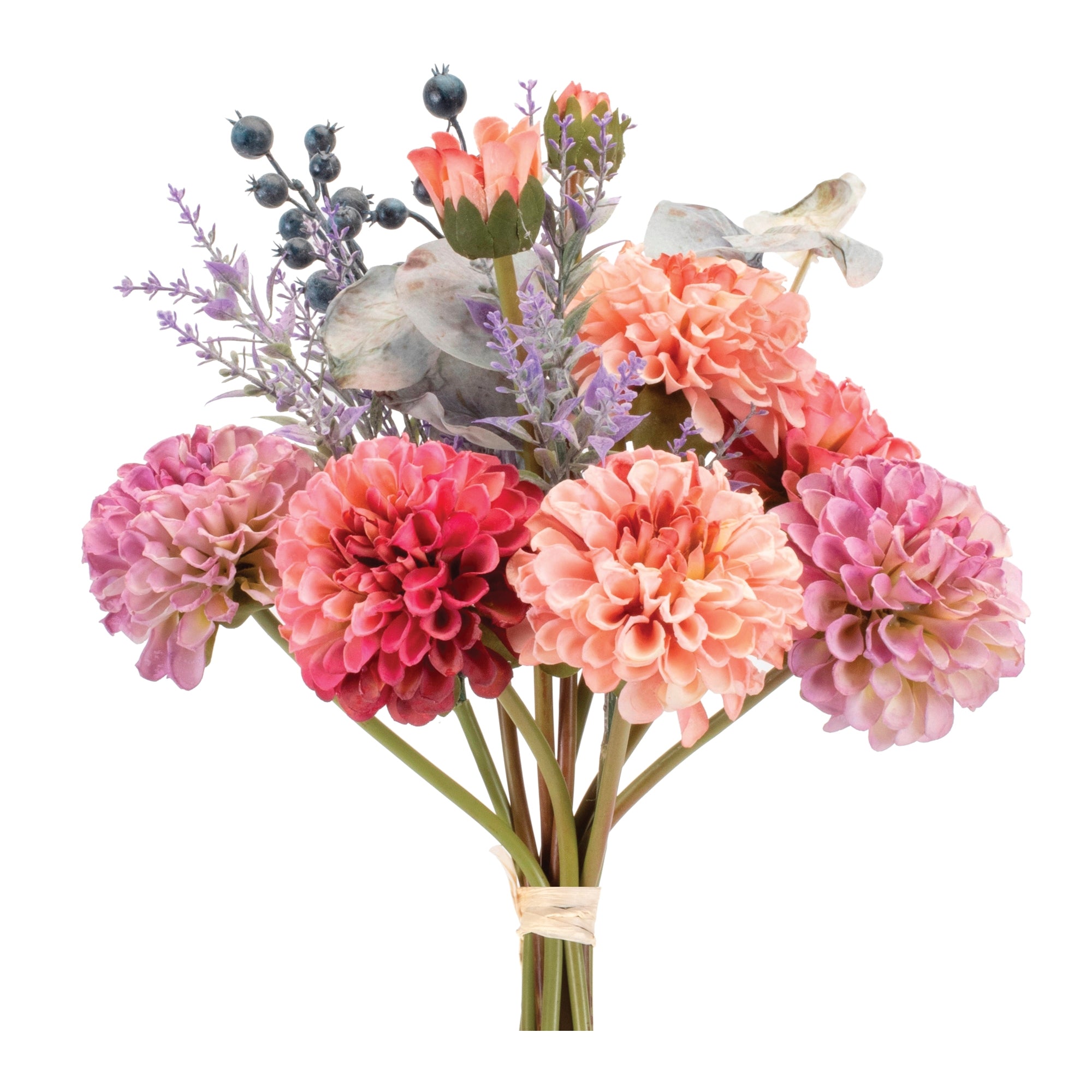 Mixed Zinnia Floral Bouquet, Set of 2