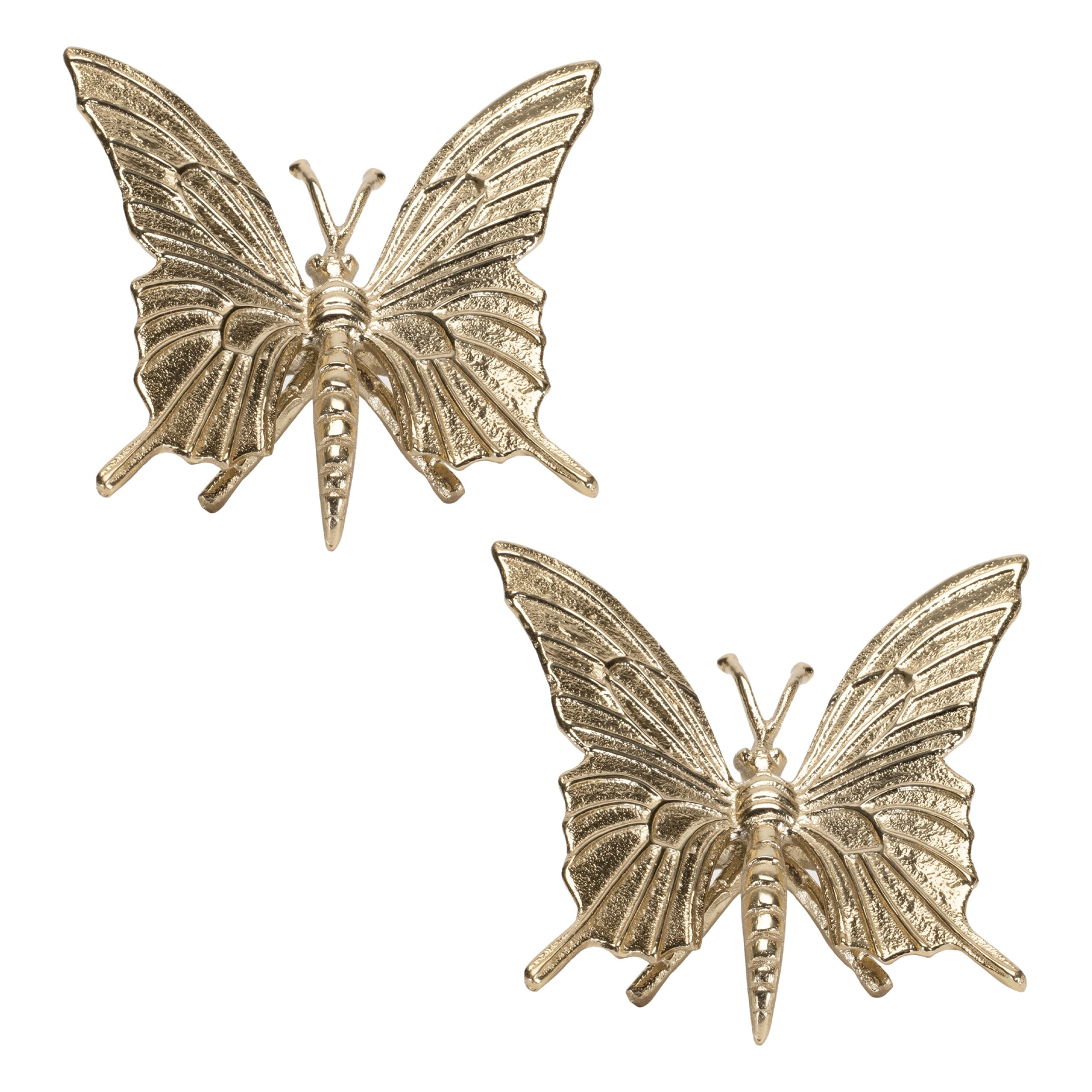 Modern Metal Butterfly Décor, Set of 2