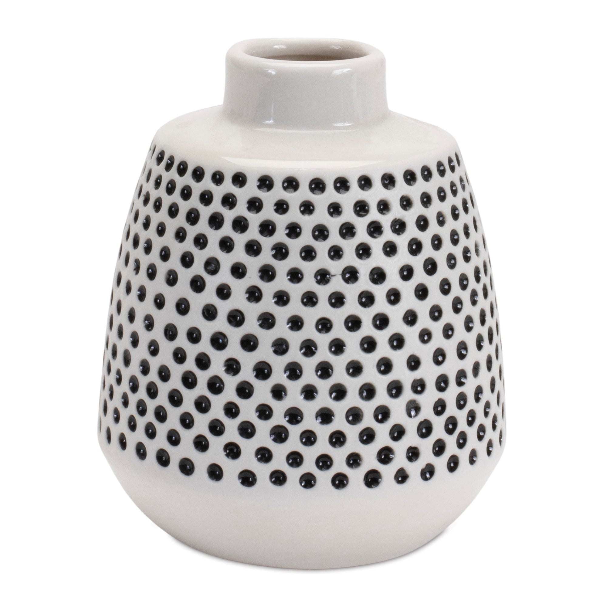 Bubbled Ceramic Bud Vase, Set of 4