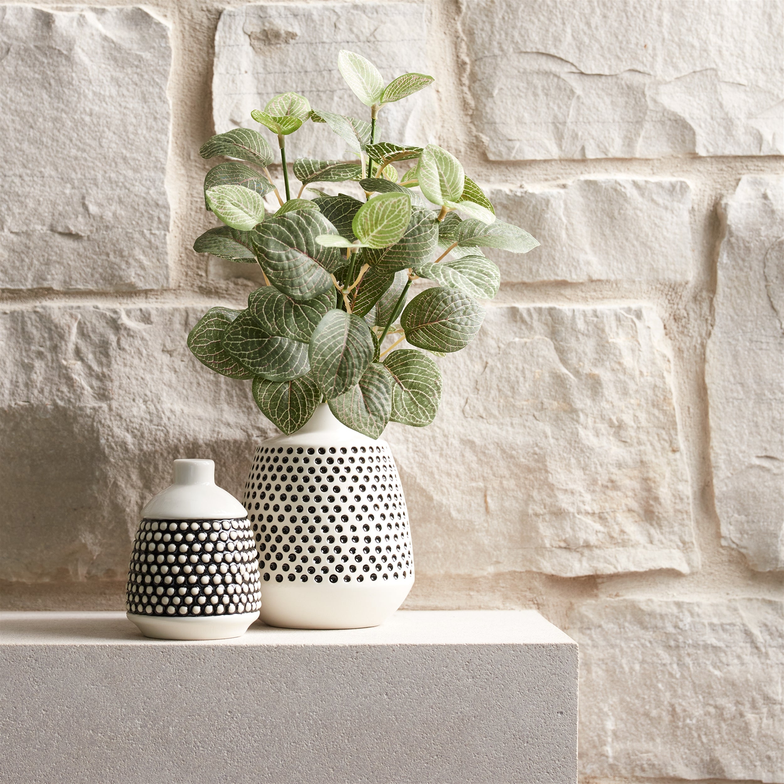 Bubbled Ceramic Bud Vase, Set of 4
