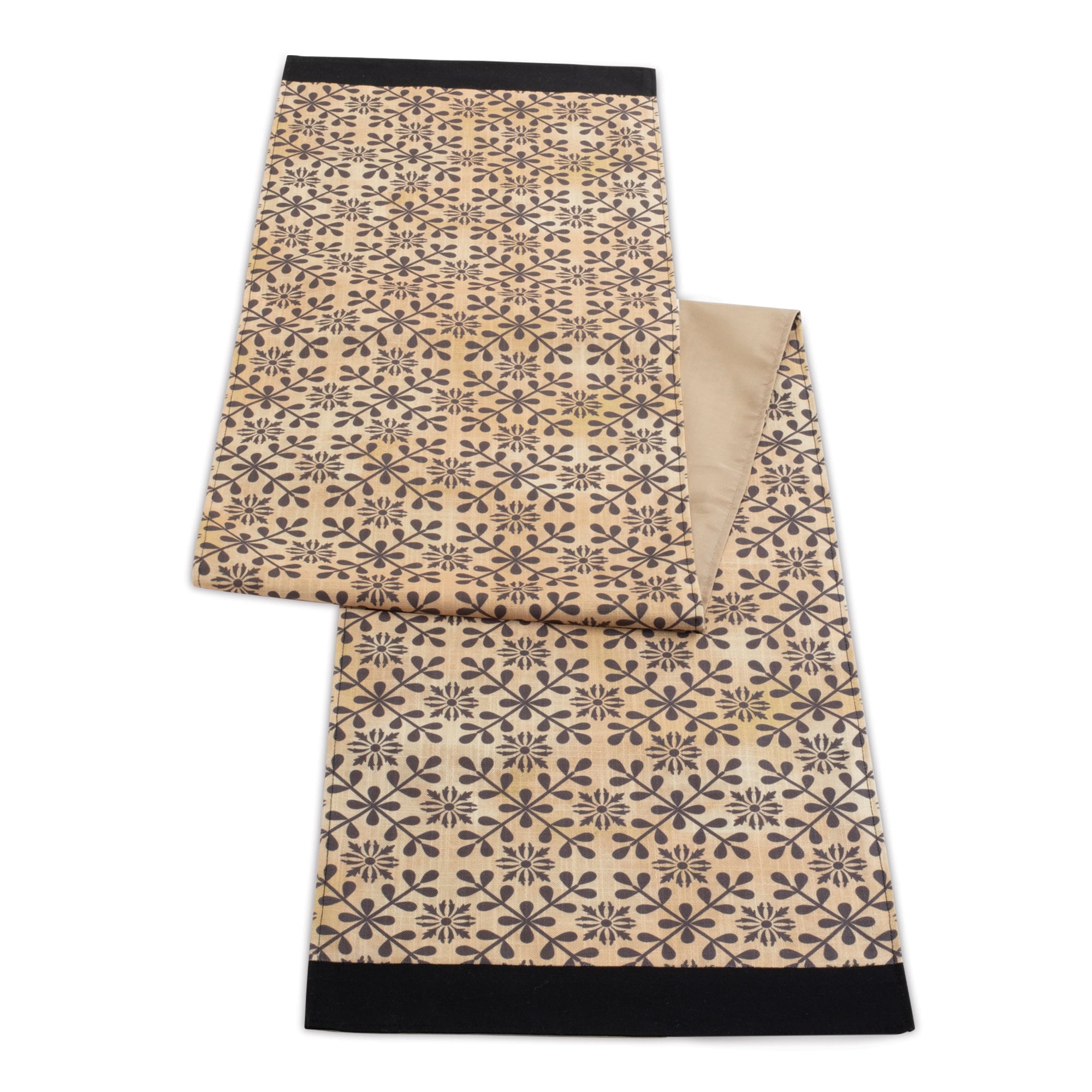 Geometric Floral Patterned Table Runner, Set of 2