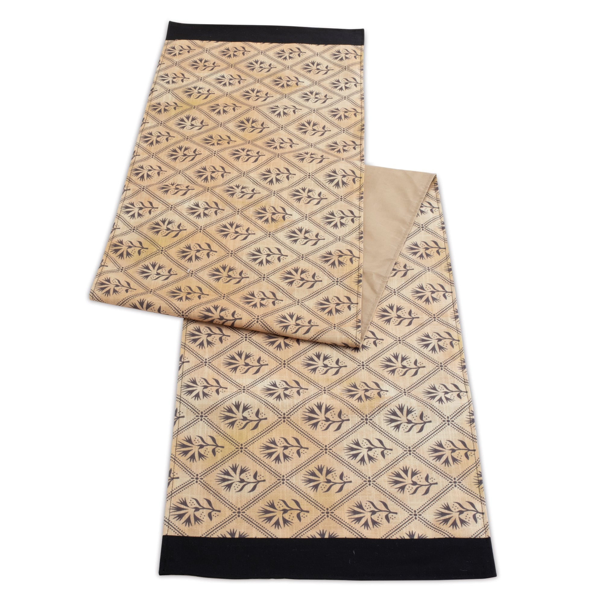 Geometric Floral Patterned Table Runner, Set of 2