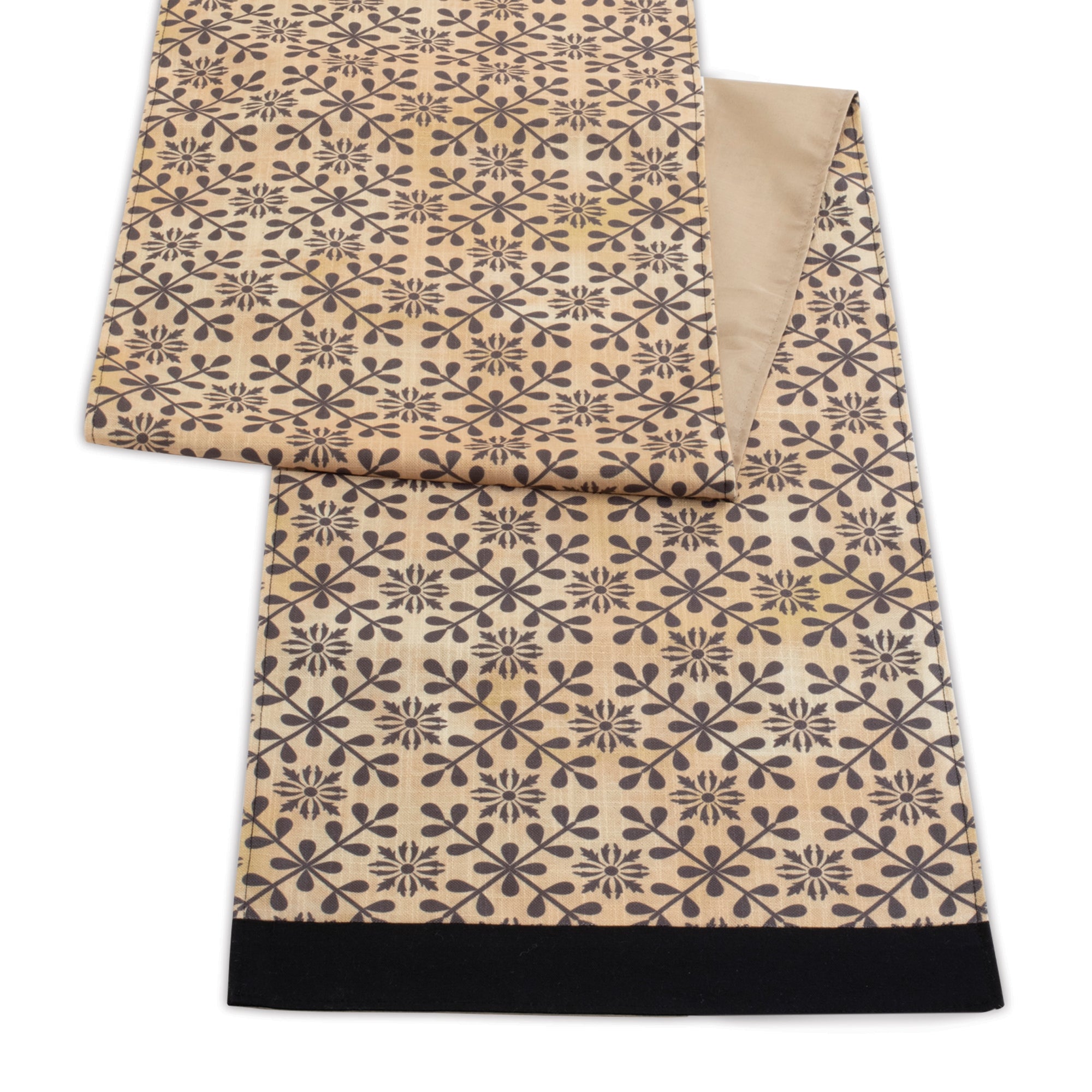 Geometric Floral Patterned Table Runner, Set of 2