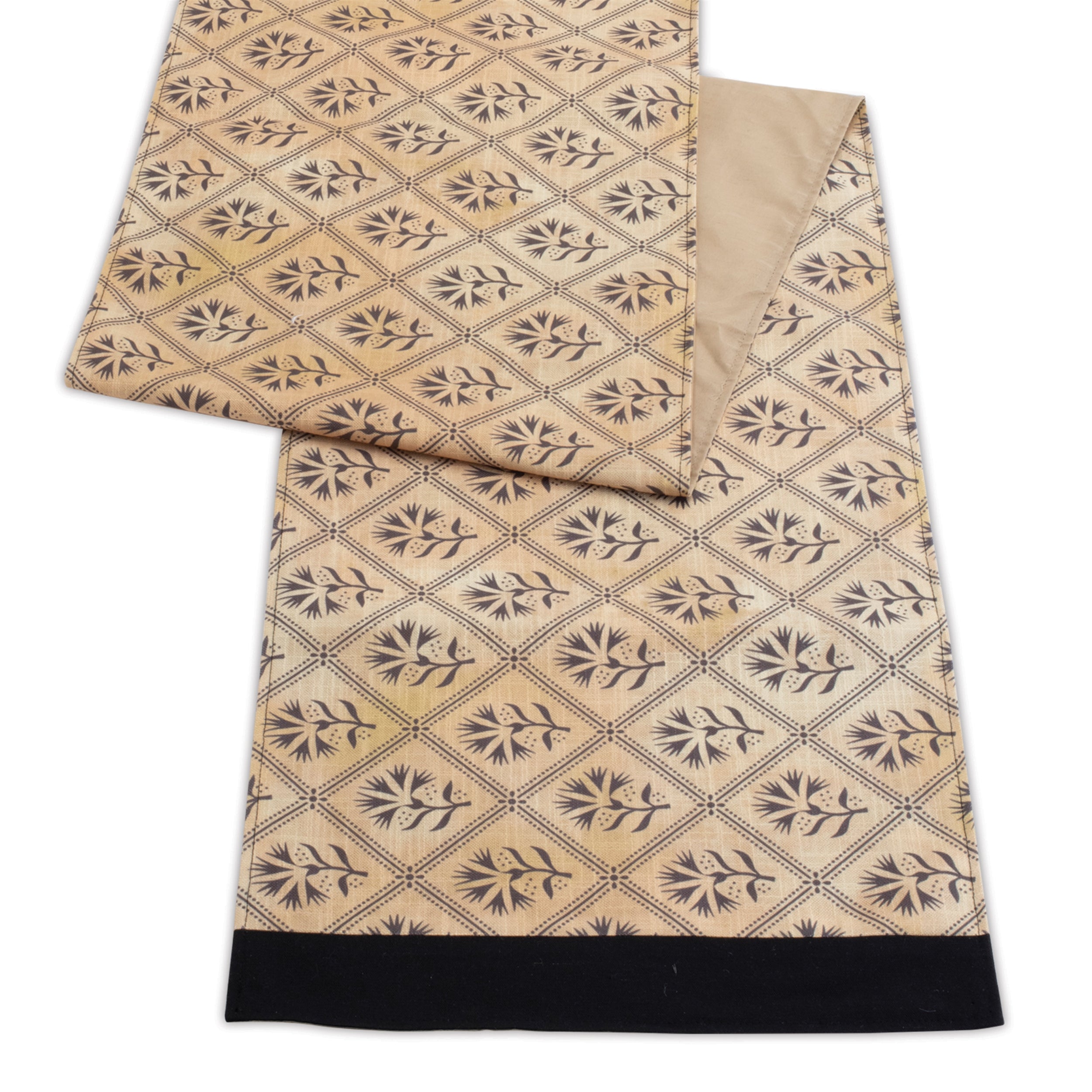 Geometric Floral Patterned Table Runner, Set of 2