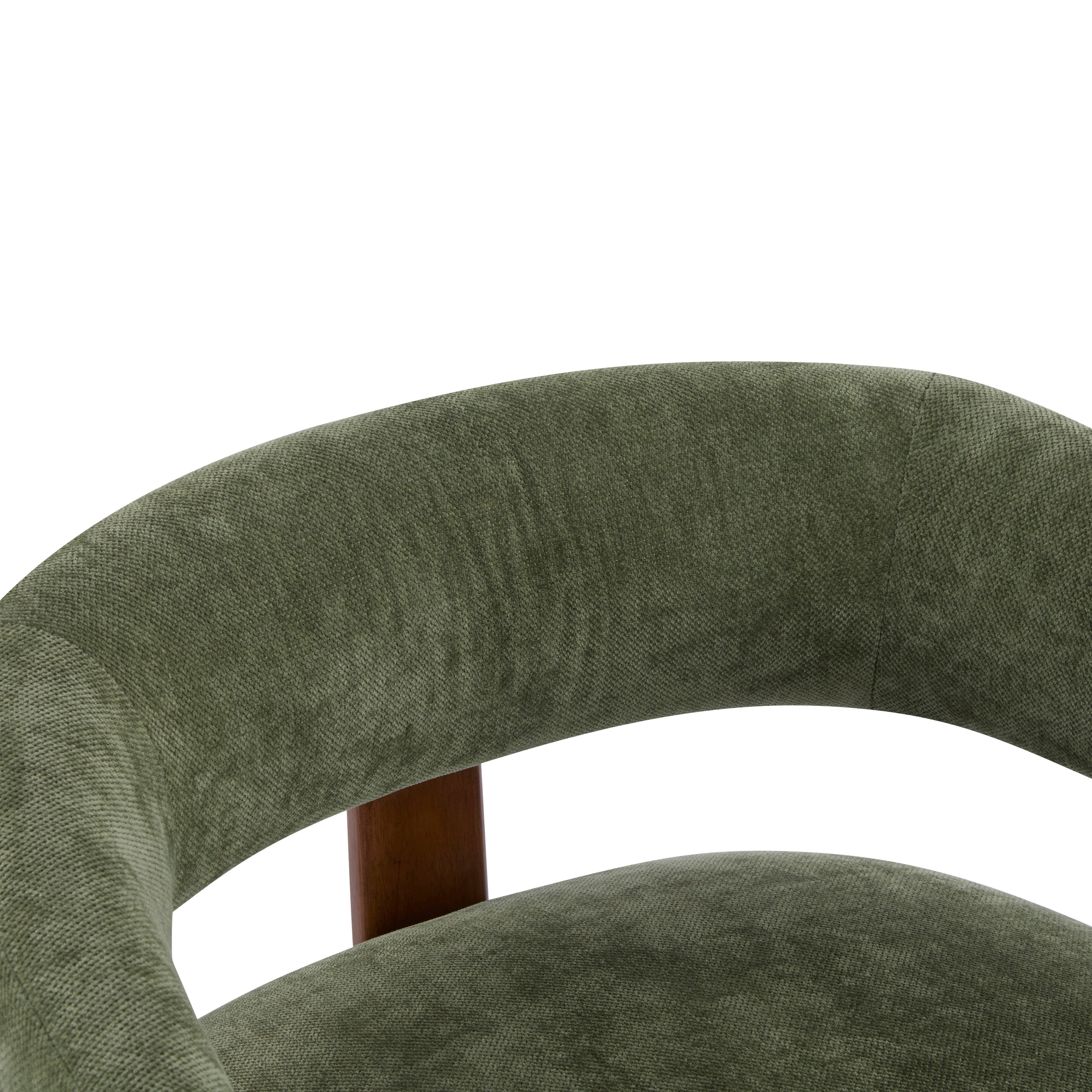 Modern Open-Back Accent Chair with Wooden Frame