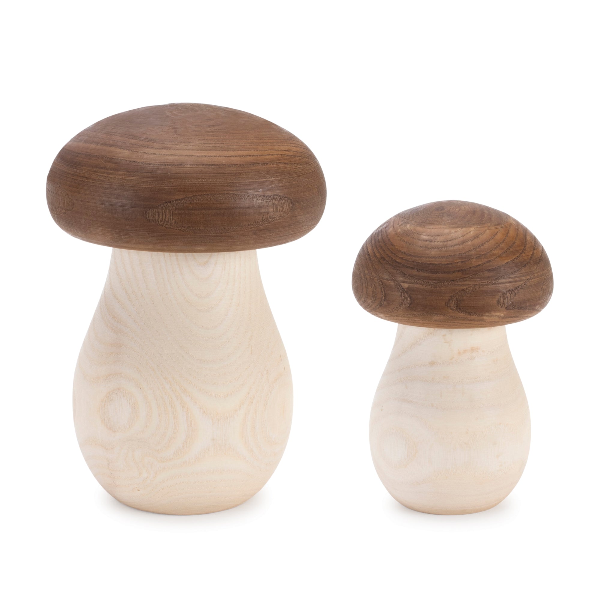Wood Mushroom Box Decor, Set of 2