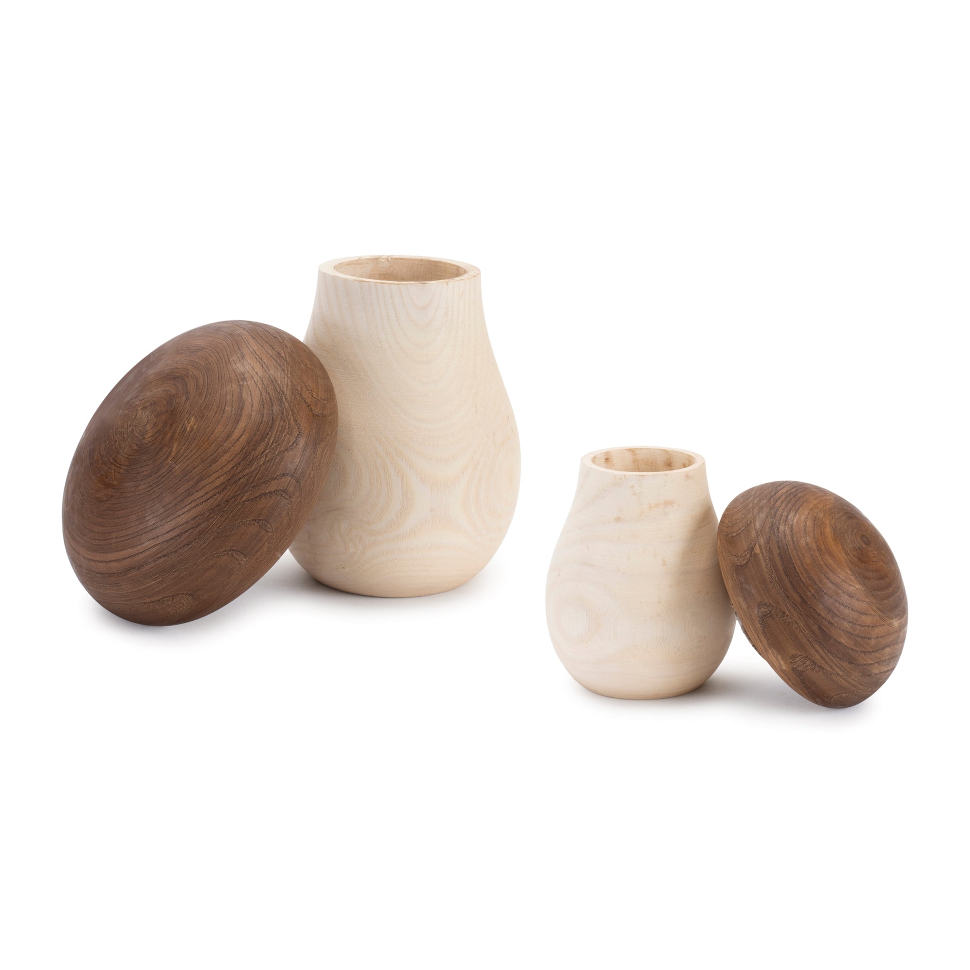 Wood Mushroom Box Decor, Set of 2