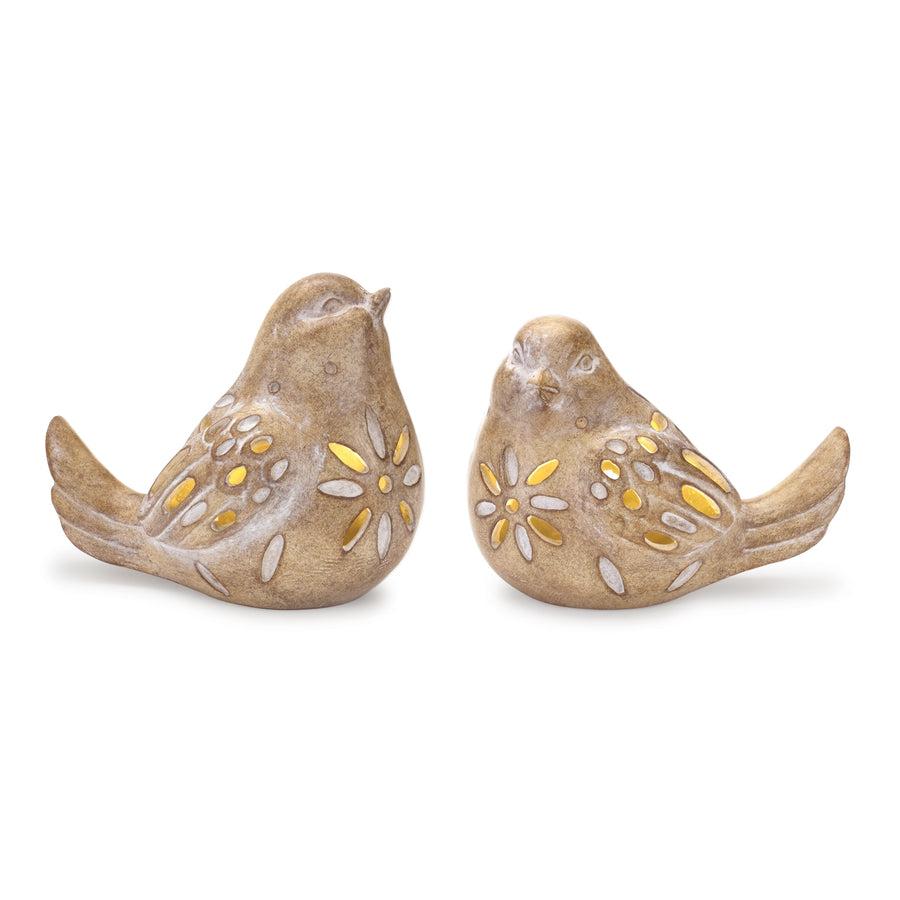 LED Bird Figurine, Set of 2