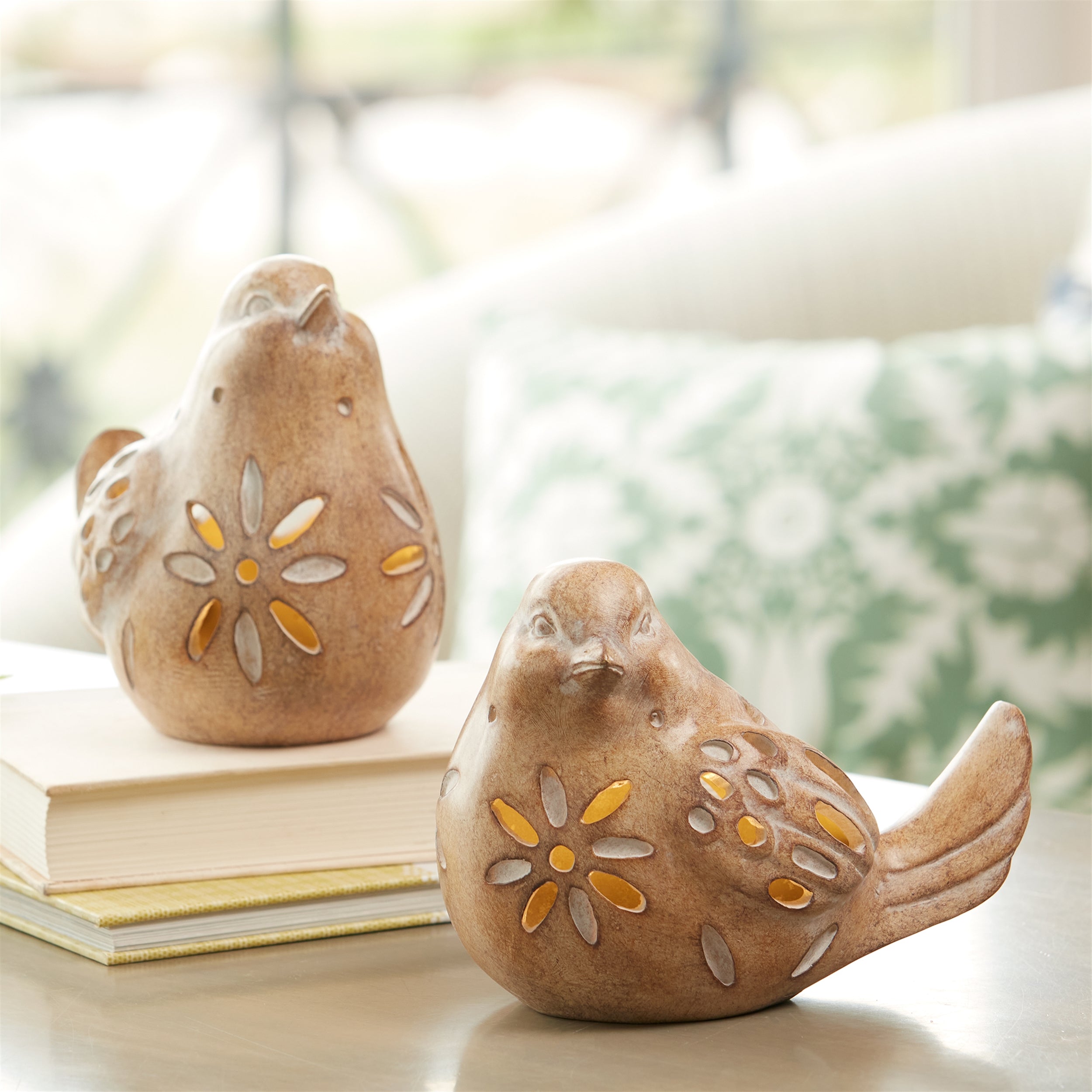 LED Bird Figurine, Set of 2