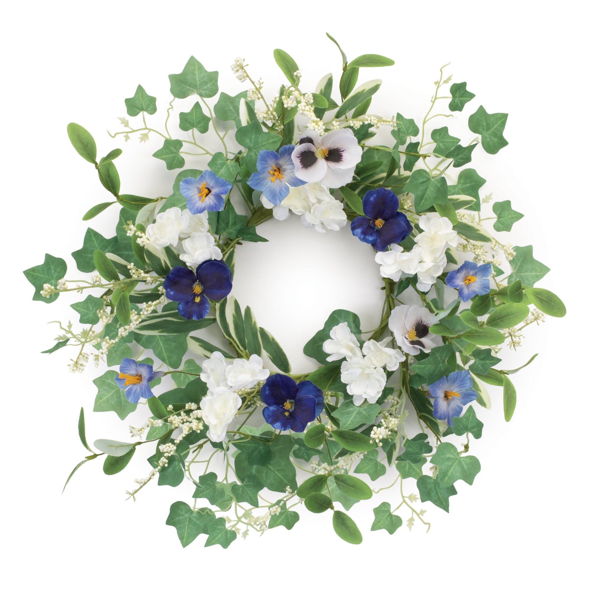 Mixed Petunia Pansy Candle Ring