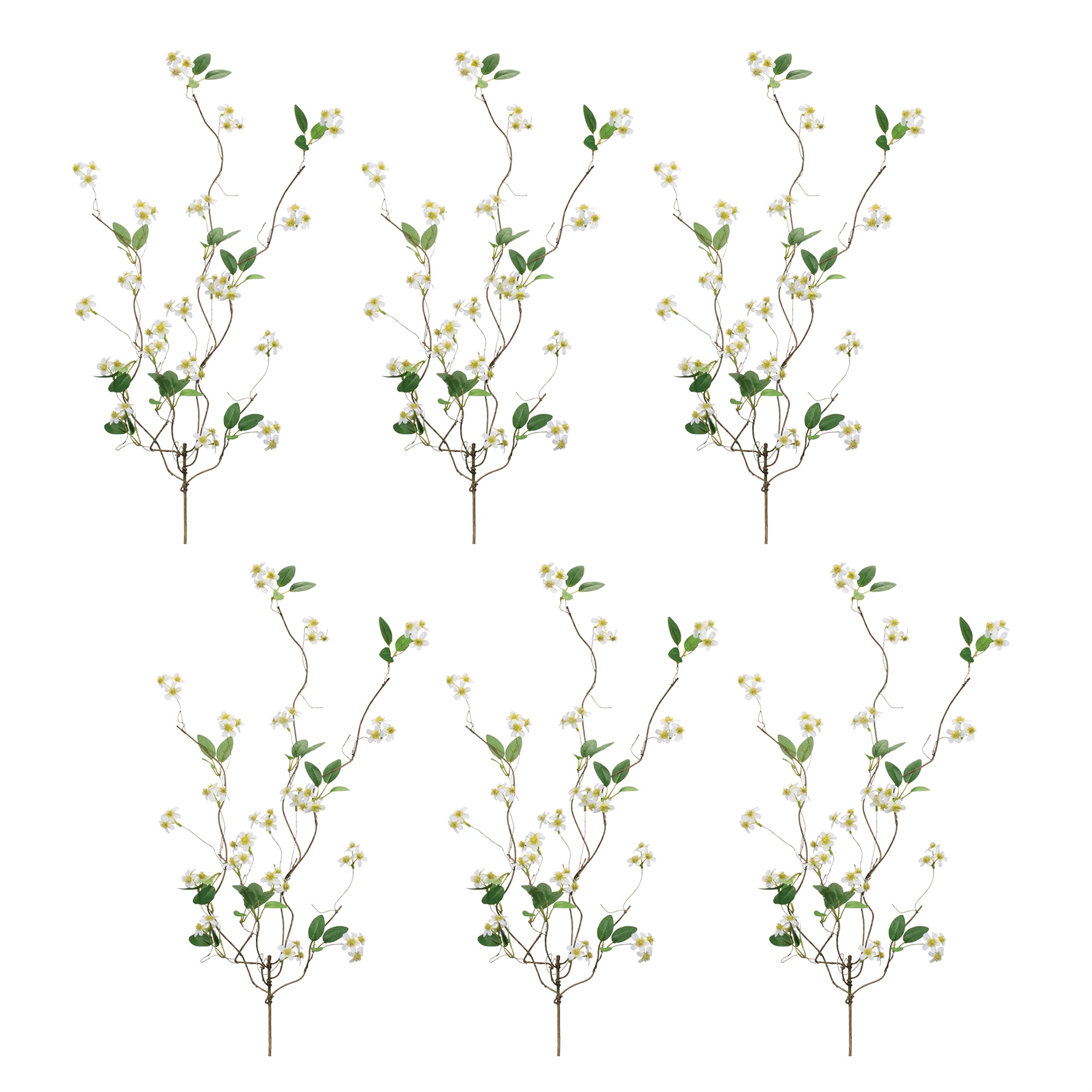 Mini Floral Twig Branch, Set of 6