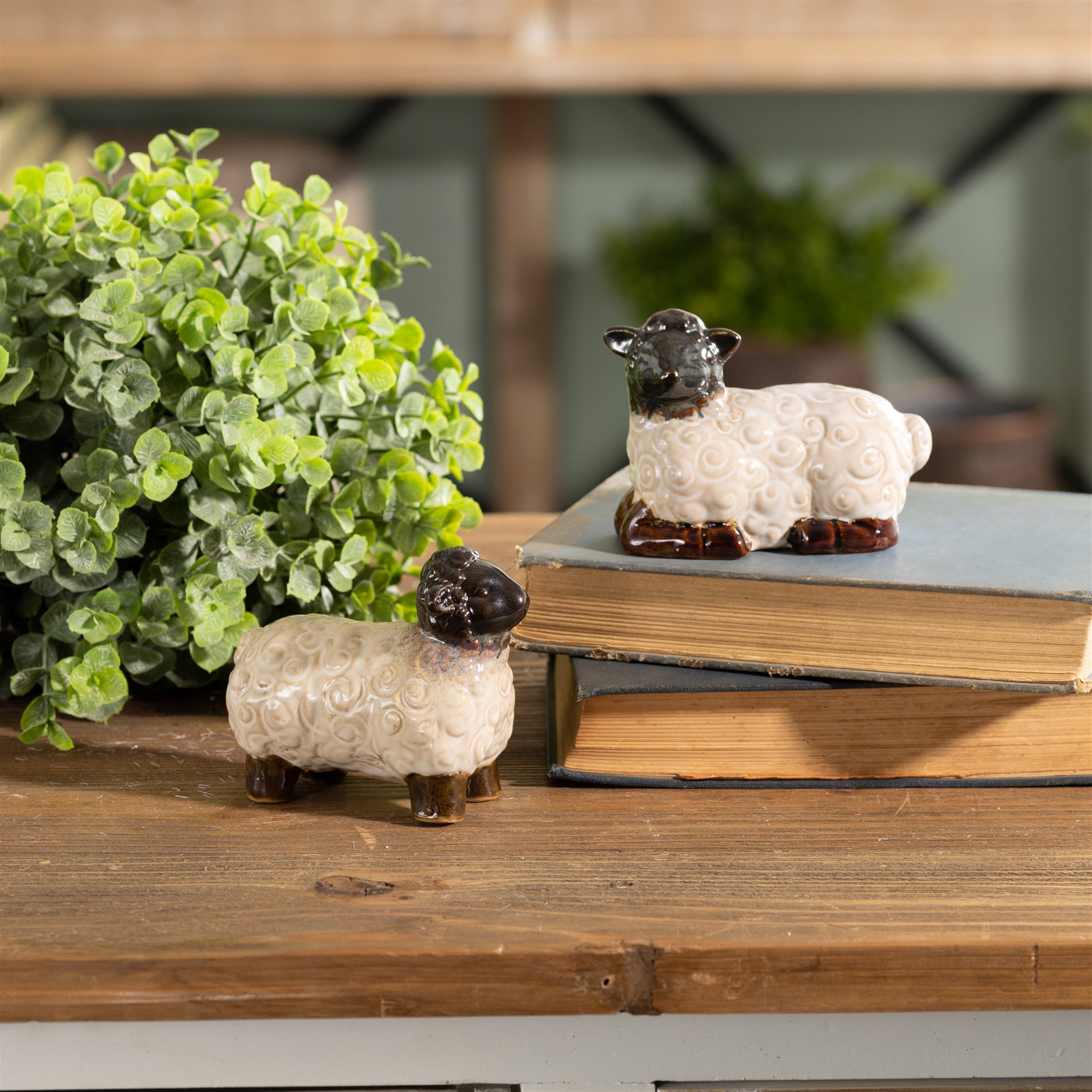 Mini Sheep Figurine, Set of 6