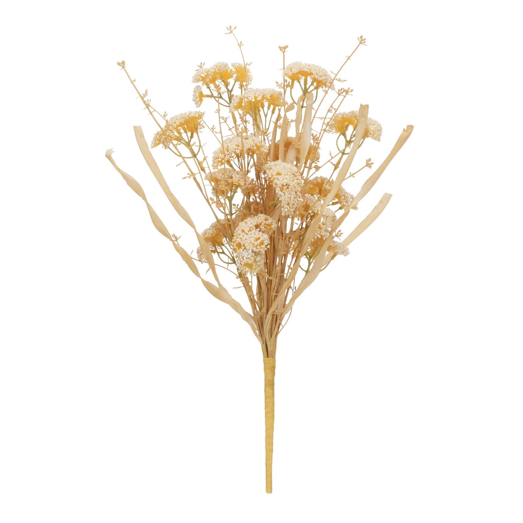 Beige Floral Grass Bush, Set of 2