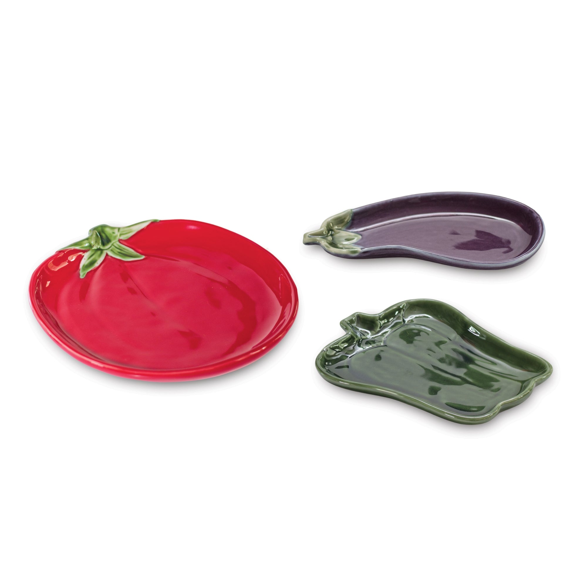 Ceramic Vegetable Plate, Set of 3
