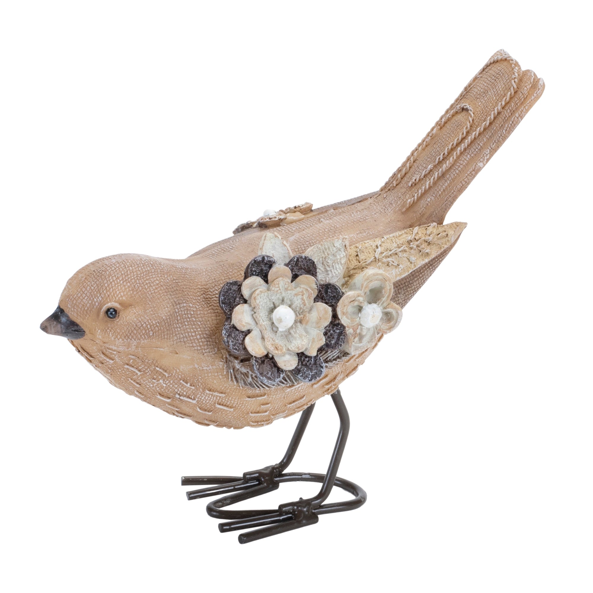 Floral Bird Figurine, Set of 2