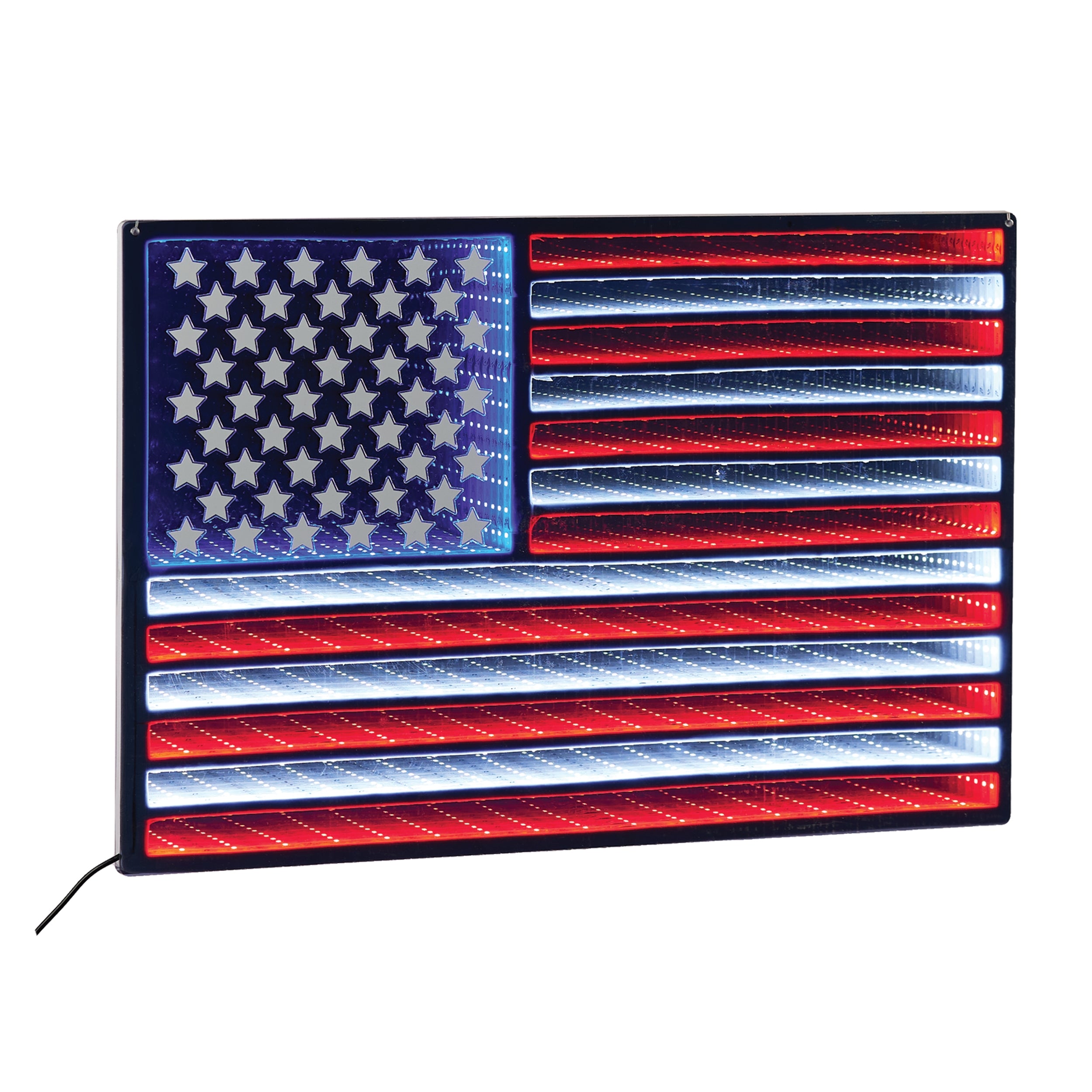 Hanging American Flag Ekko Light Display