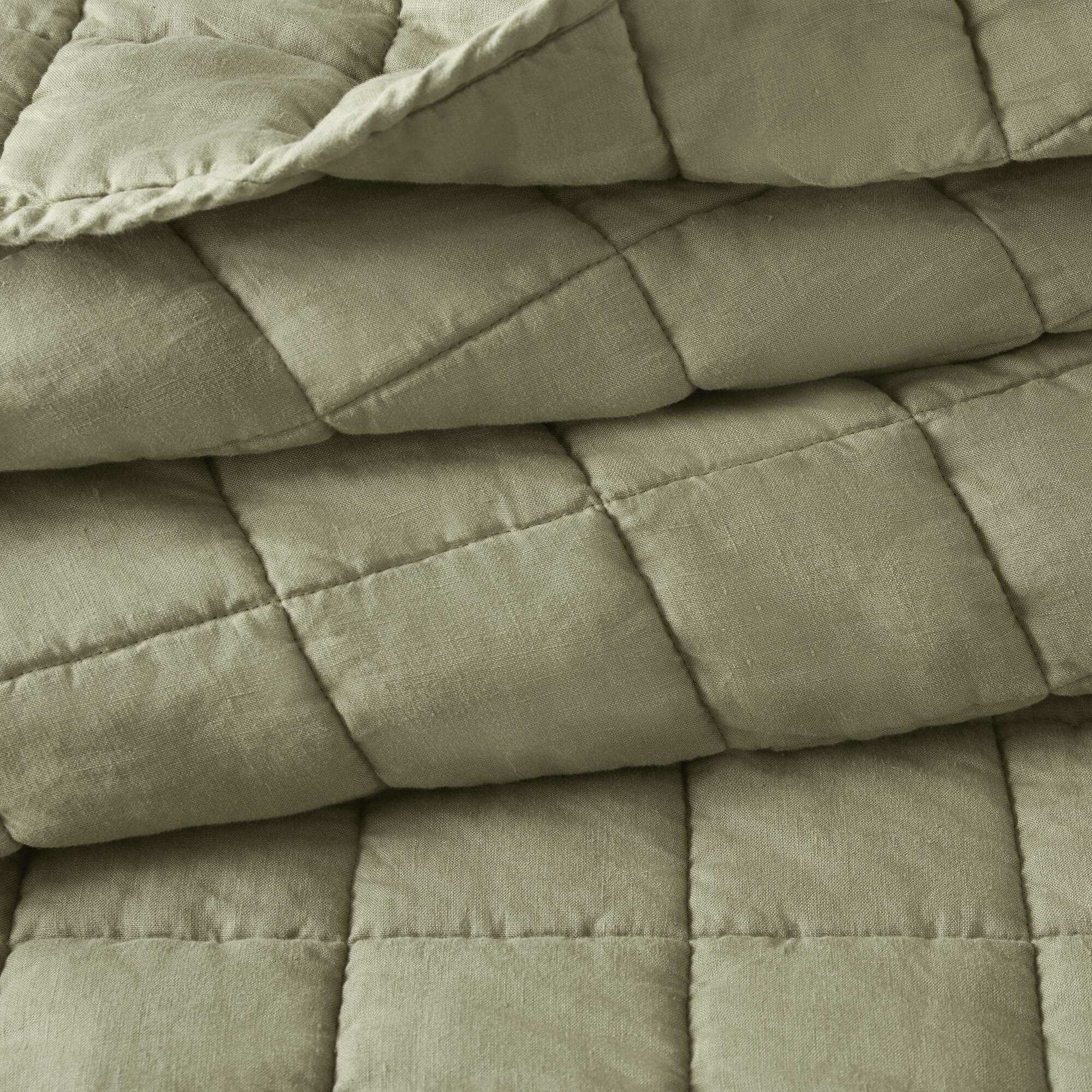 3 Piece Garment Washed French Linen Quilt Set