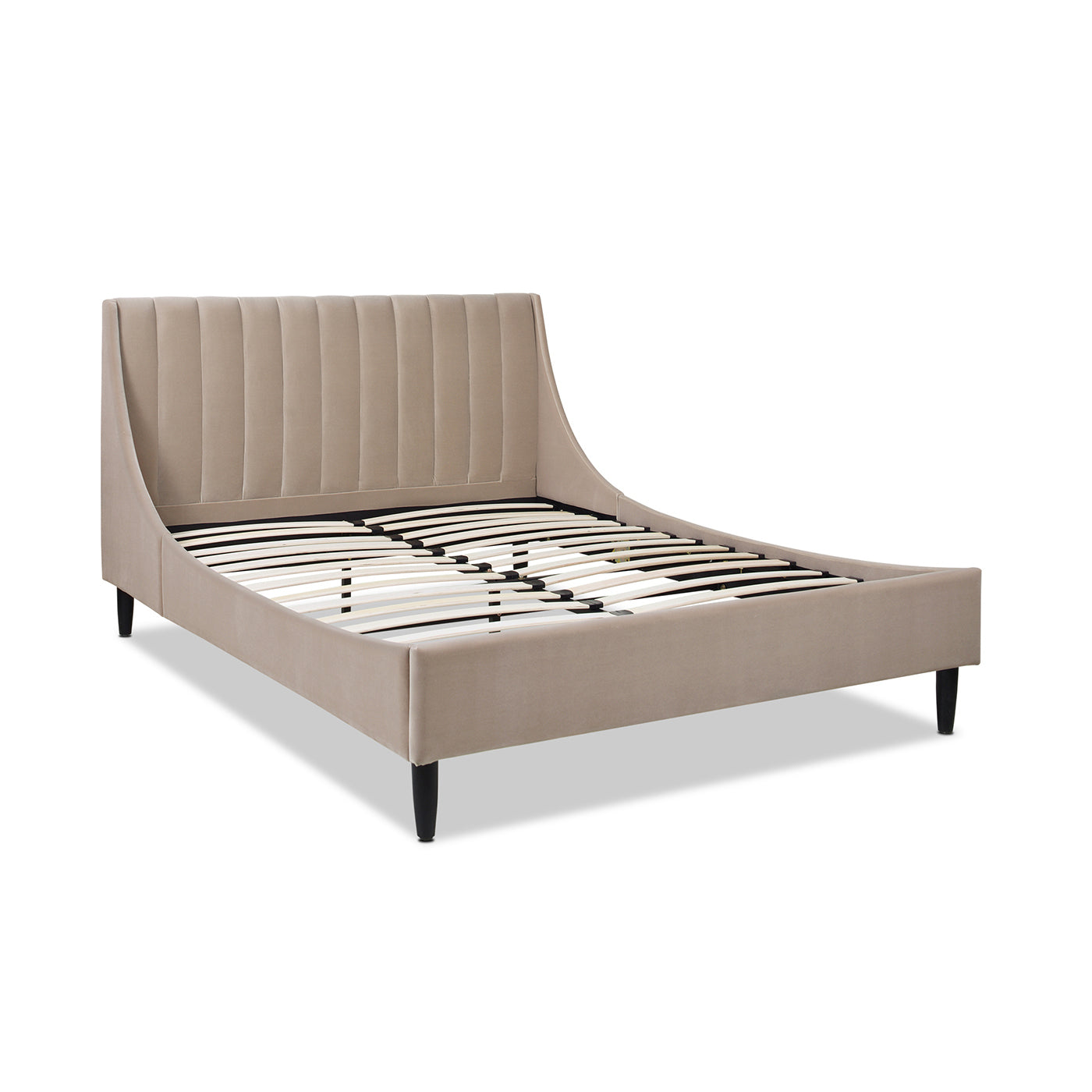 Asphodel Upholstered Platform Bed with Channel Tufted Headboard