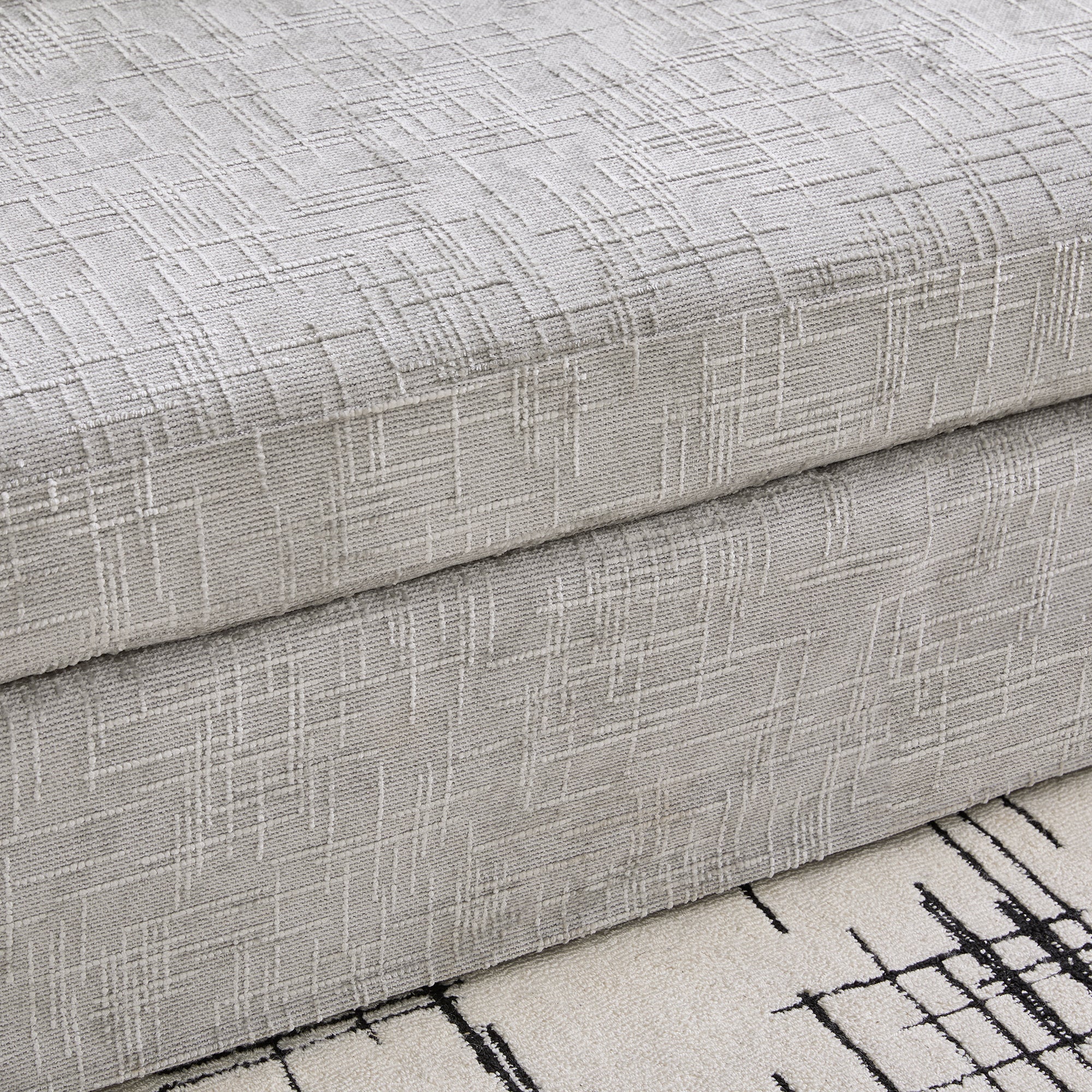 Three-Seater Modern Casual Chenille Sofa with Deep Seat