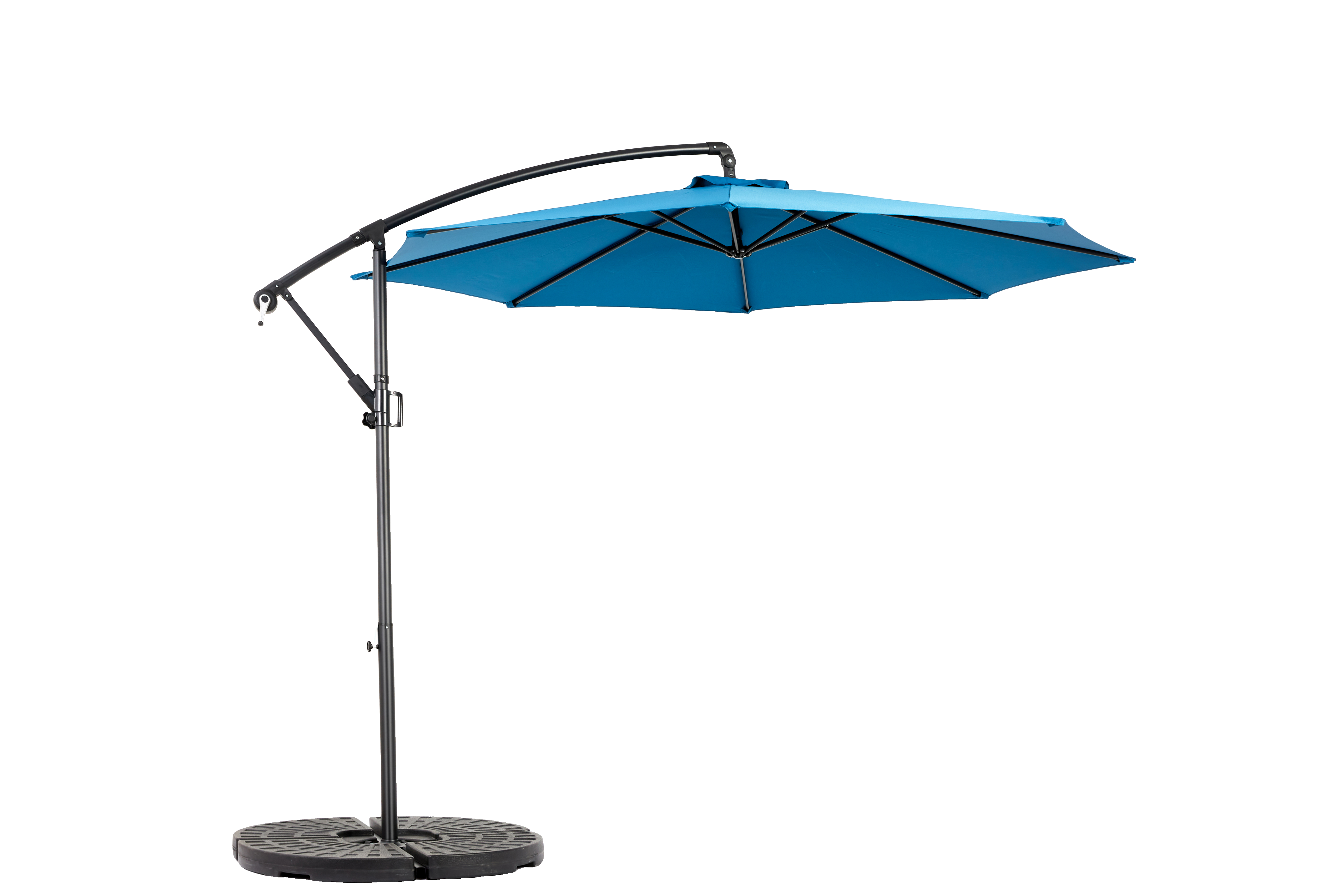 10' Offset Hanging Market Patio Umbrella w/Easy Tilt Adjustment, Base Not Included