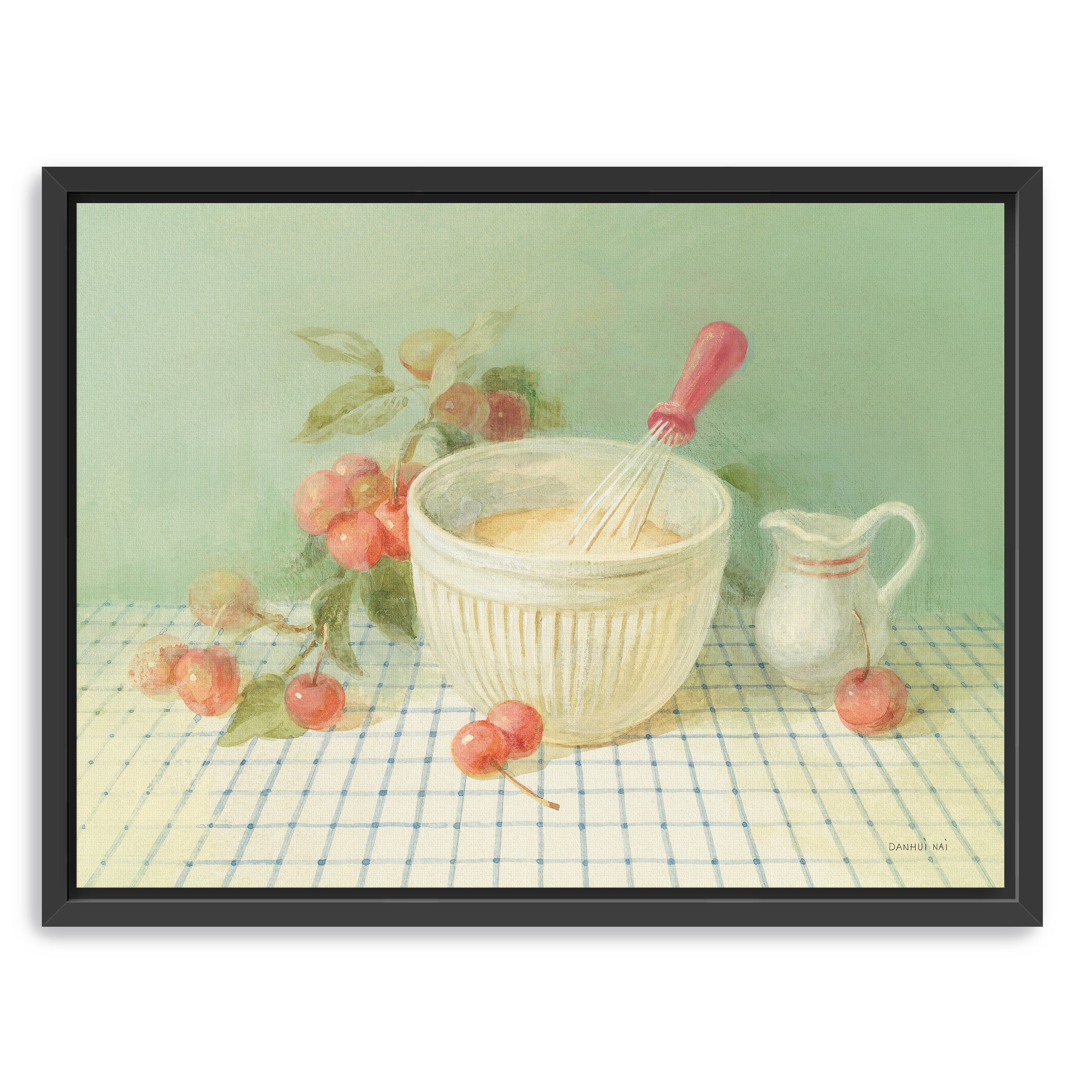Baking with Cherries Canvas Giclee
