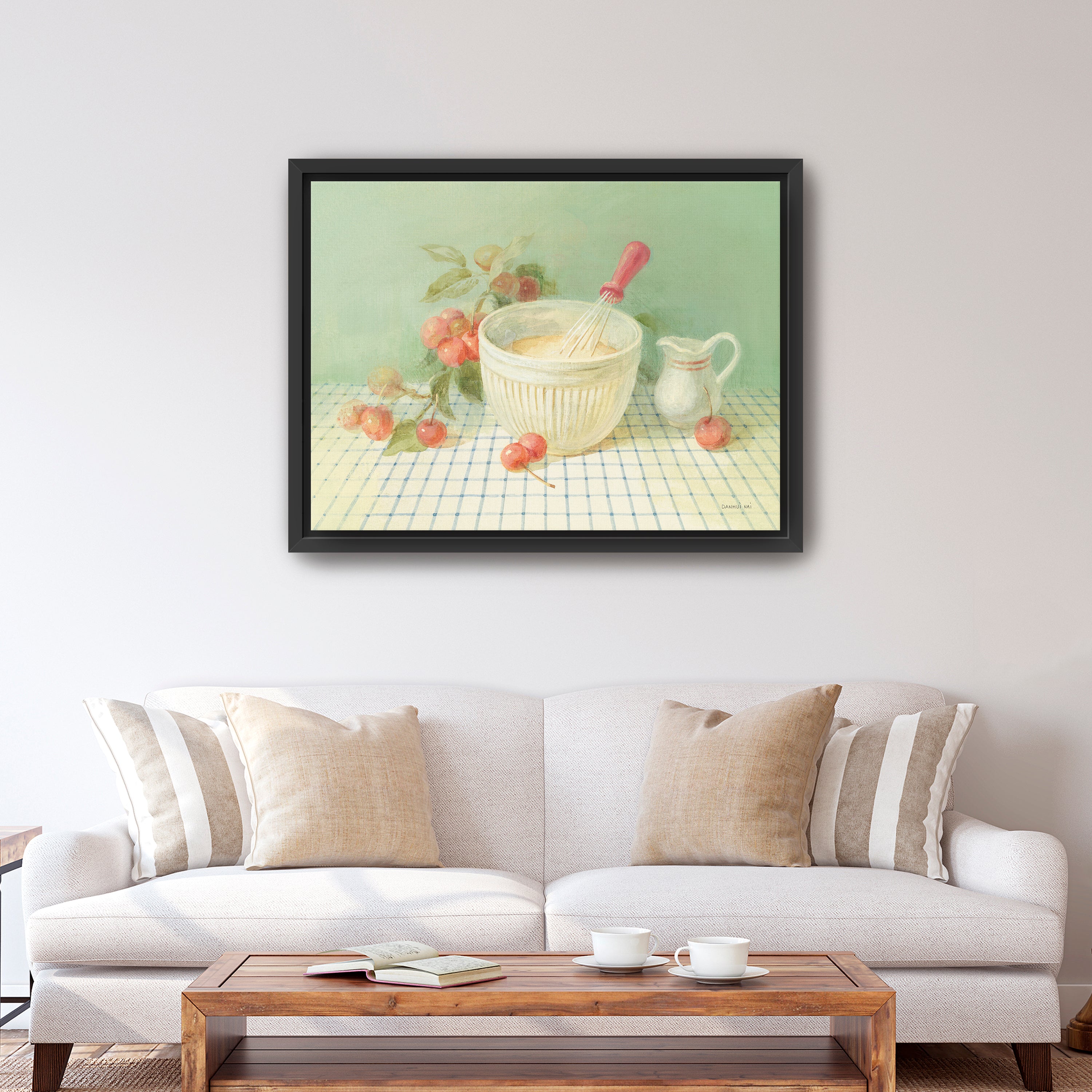 Baking with Cherries Canvas Giclee