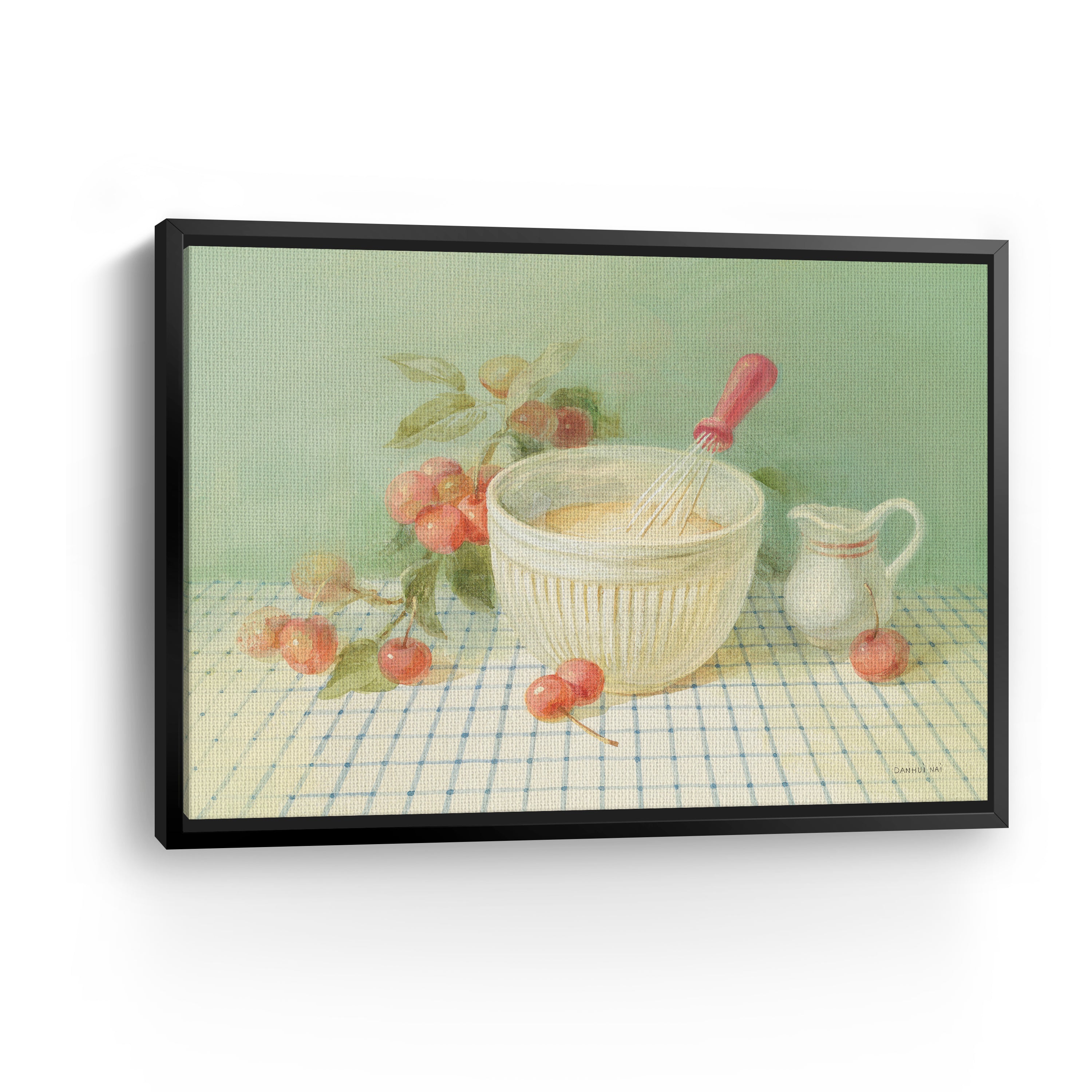 Baking with Cherries Canvas Giclee