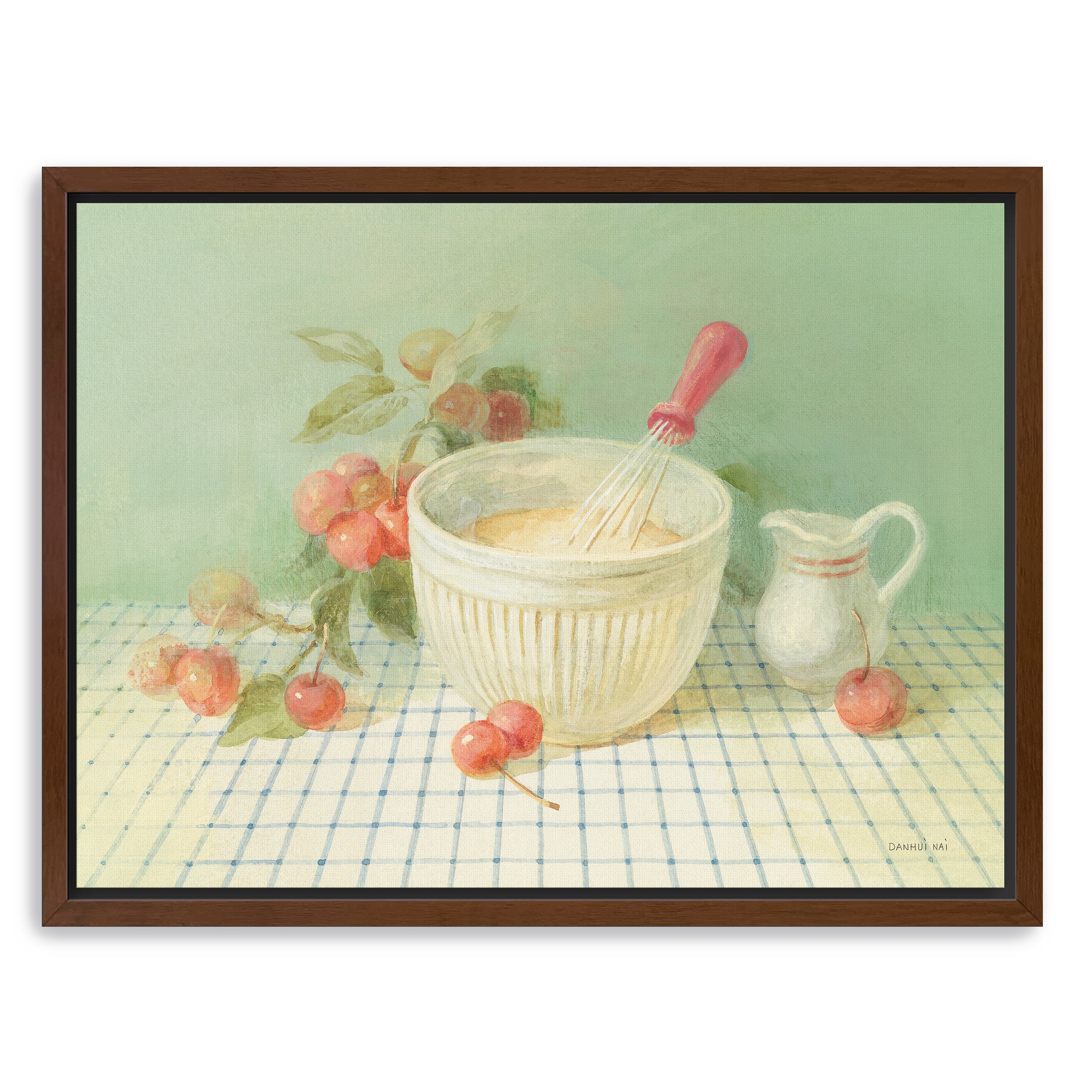 Baking with Cherries Canvas Giclee