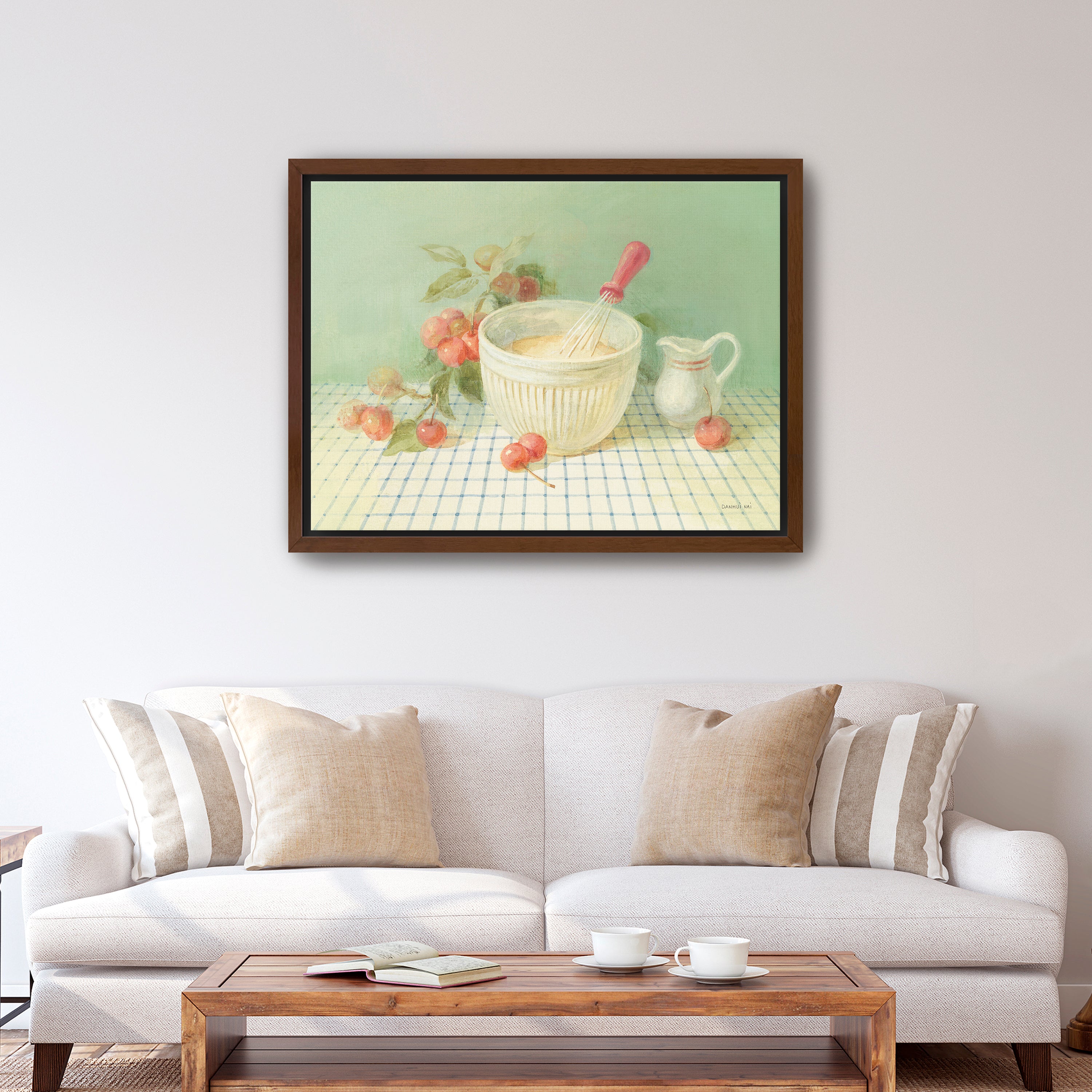 Baking with Cherries Canvas Giclee