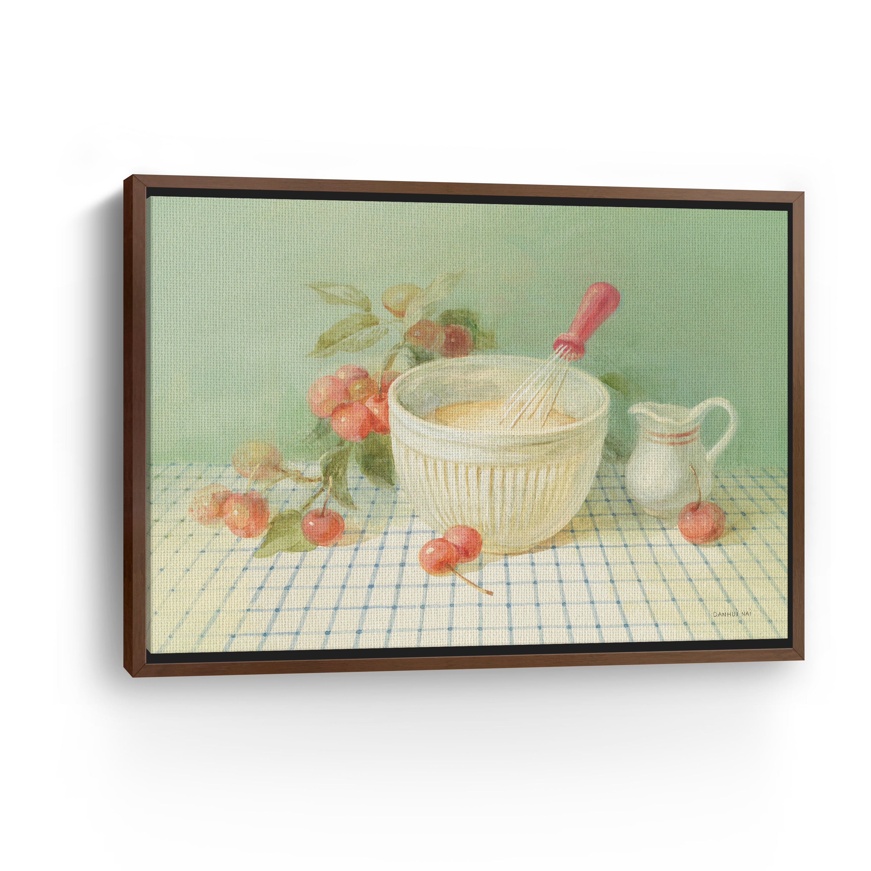 Baking with Cherries Canvas Giclee