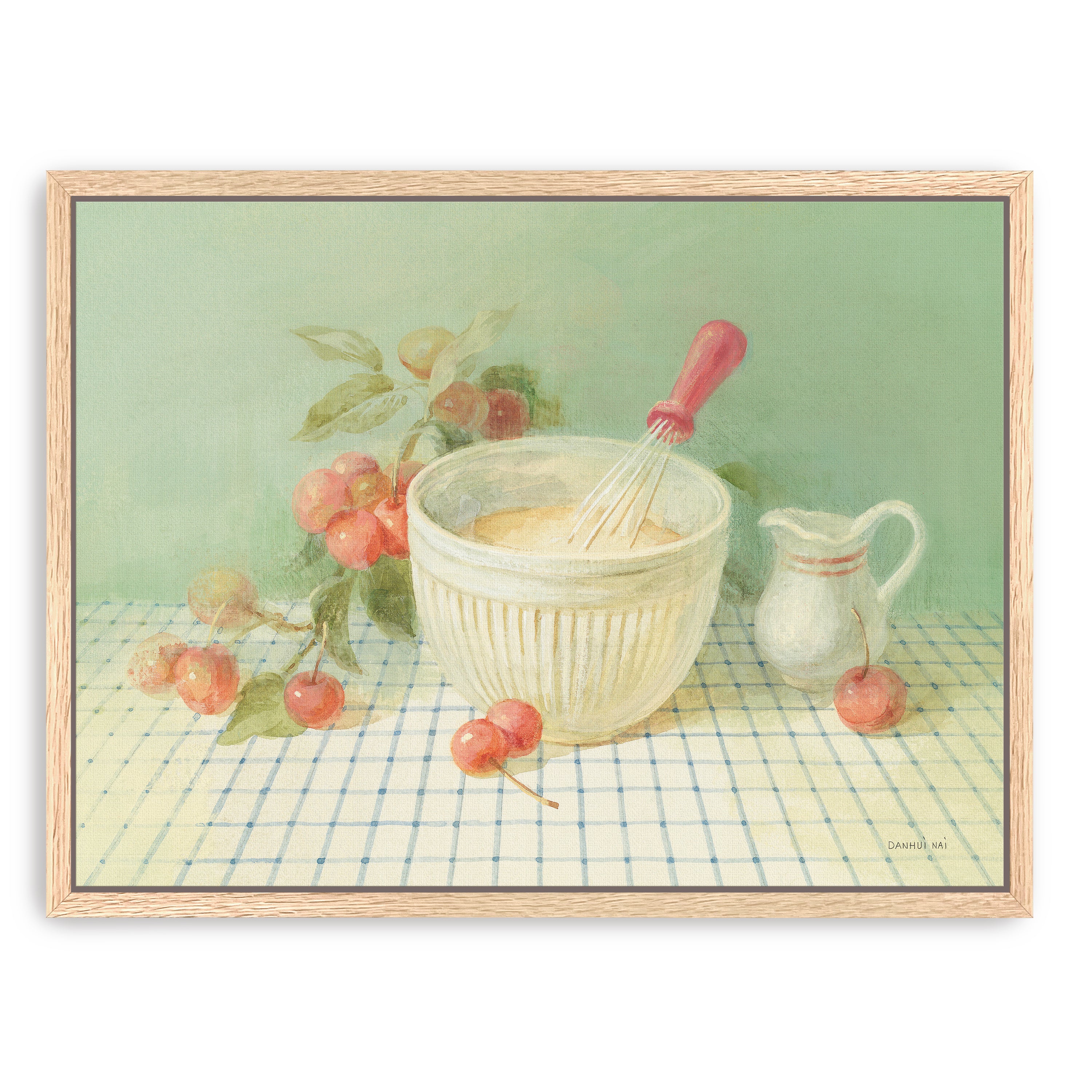Baking with Cherries Canvas Giclee