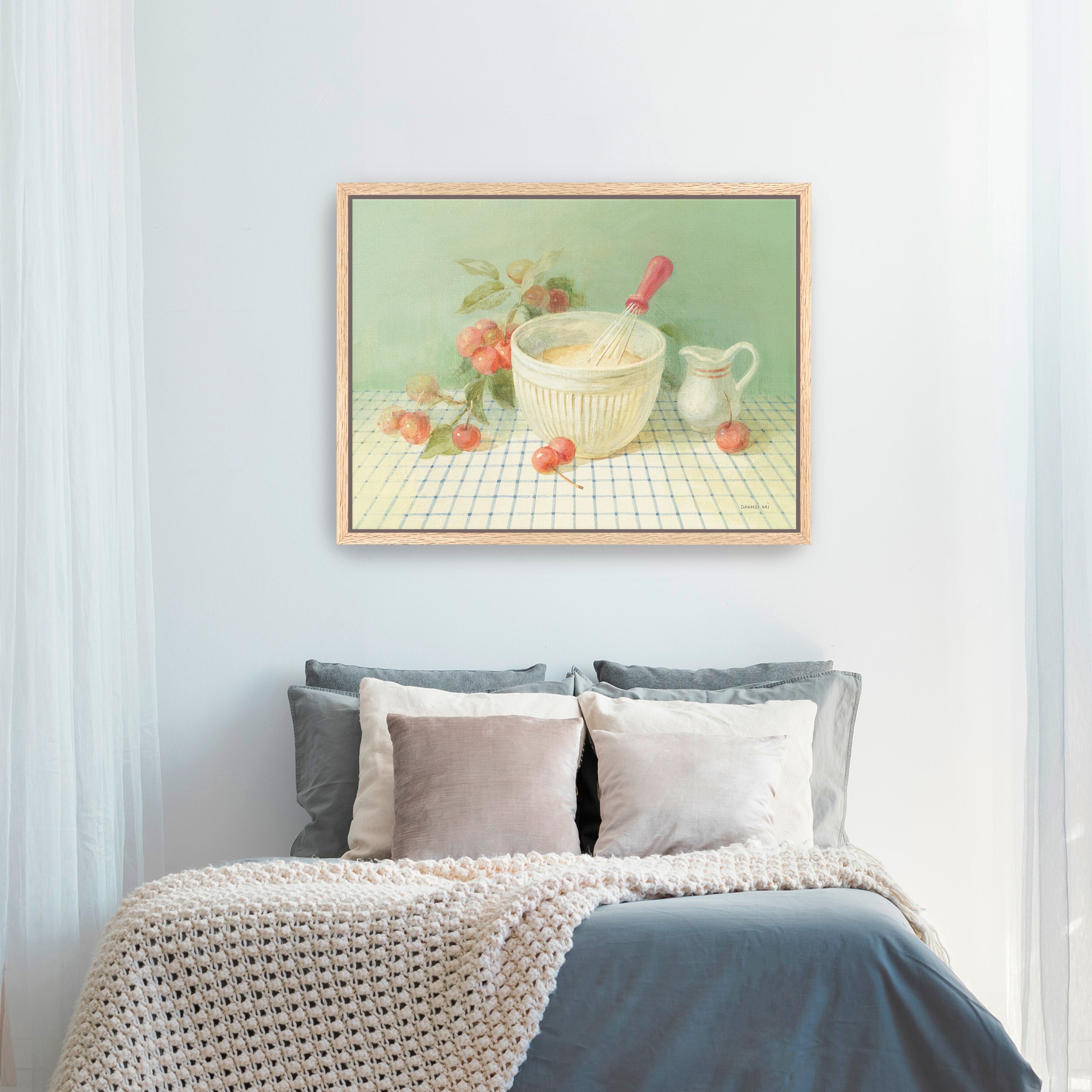 Baking with Cherries Canvas Giclee