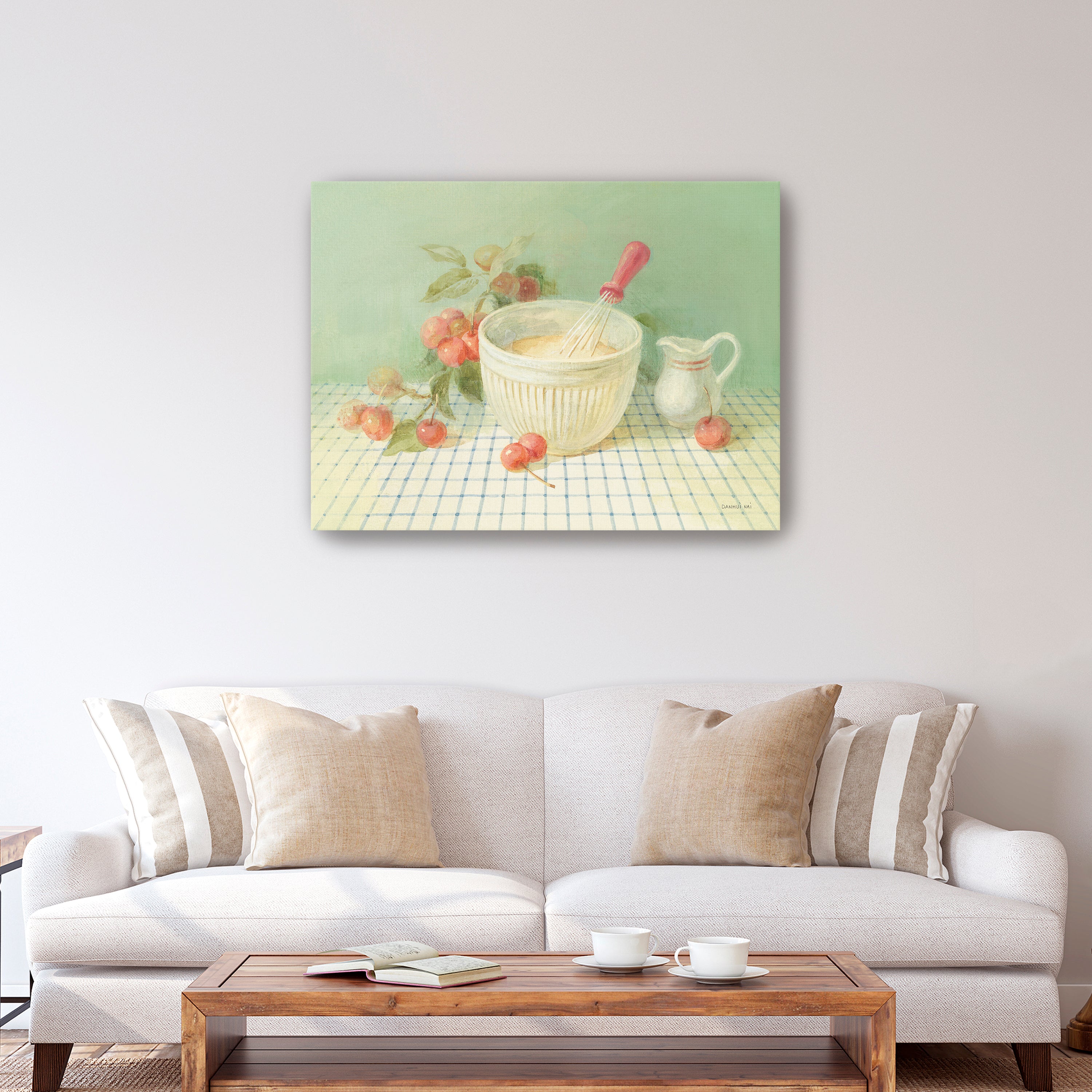 Baking with Cherries Canvas Giclee