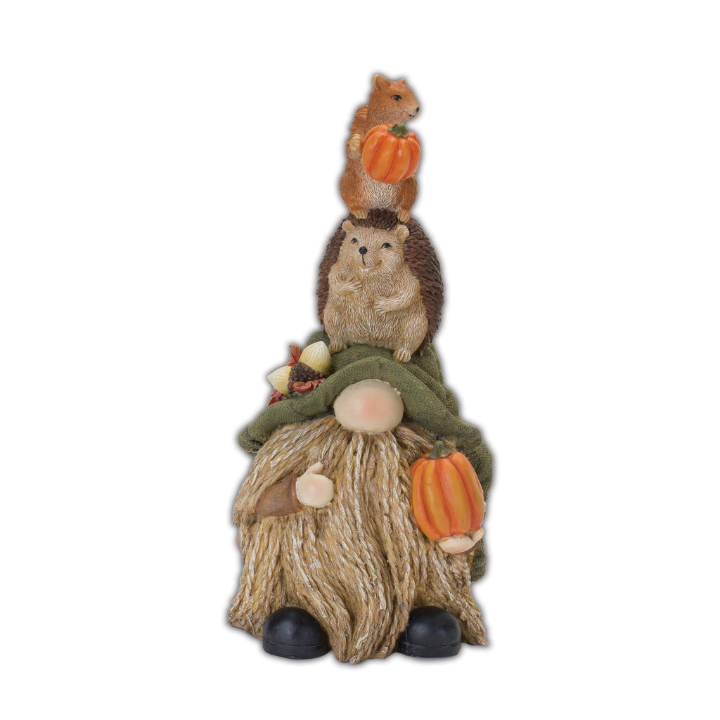 Stacking-Gnome-with-Animals-Figurine-(set-of-2)-Brown-decorative