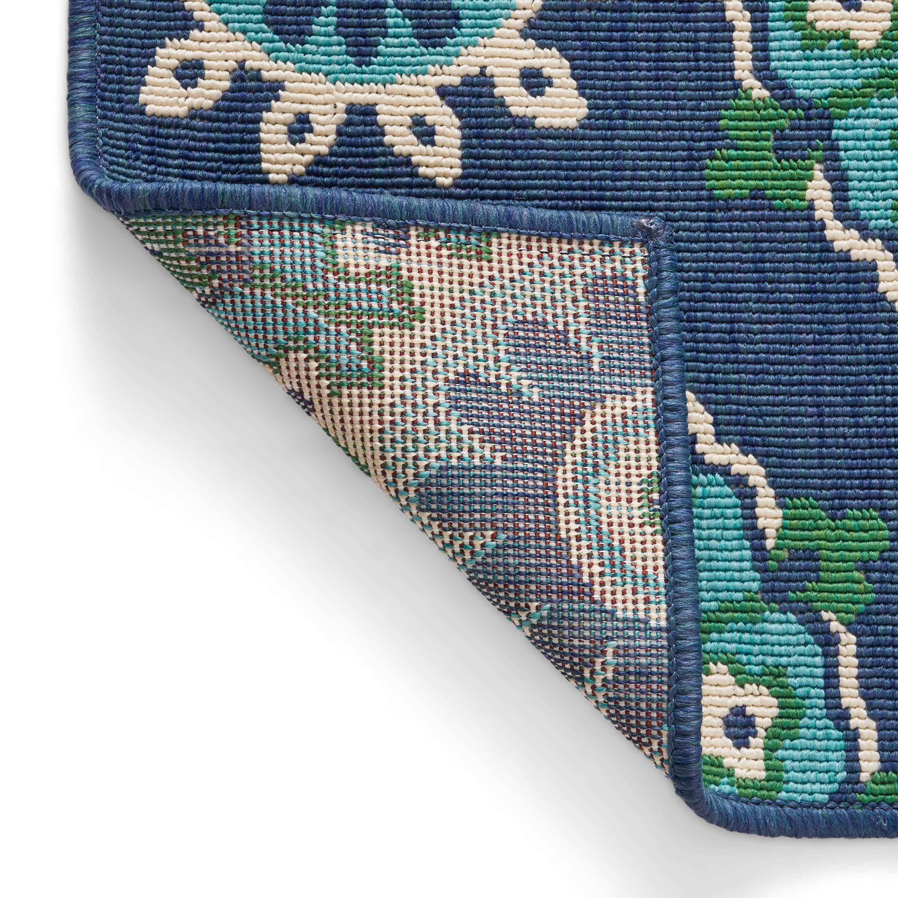 84"x63" Outdoor Rug with Loop Pile Texture