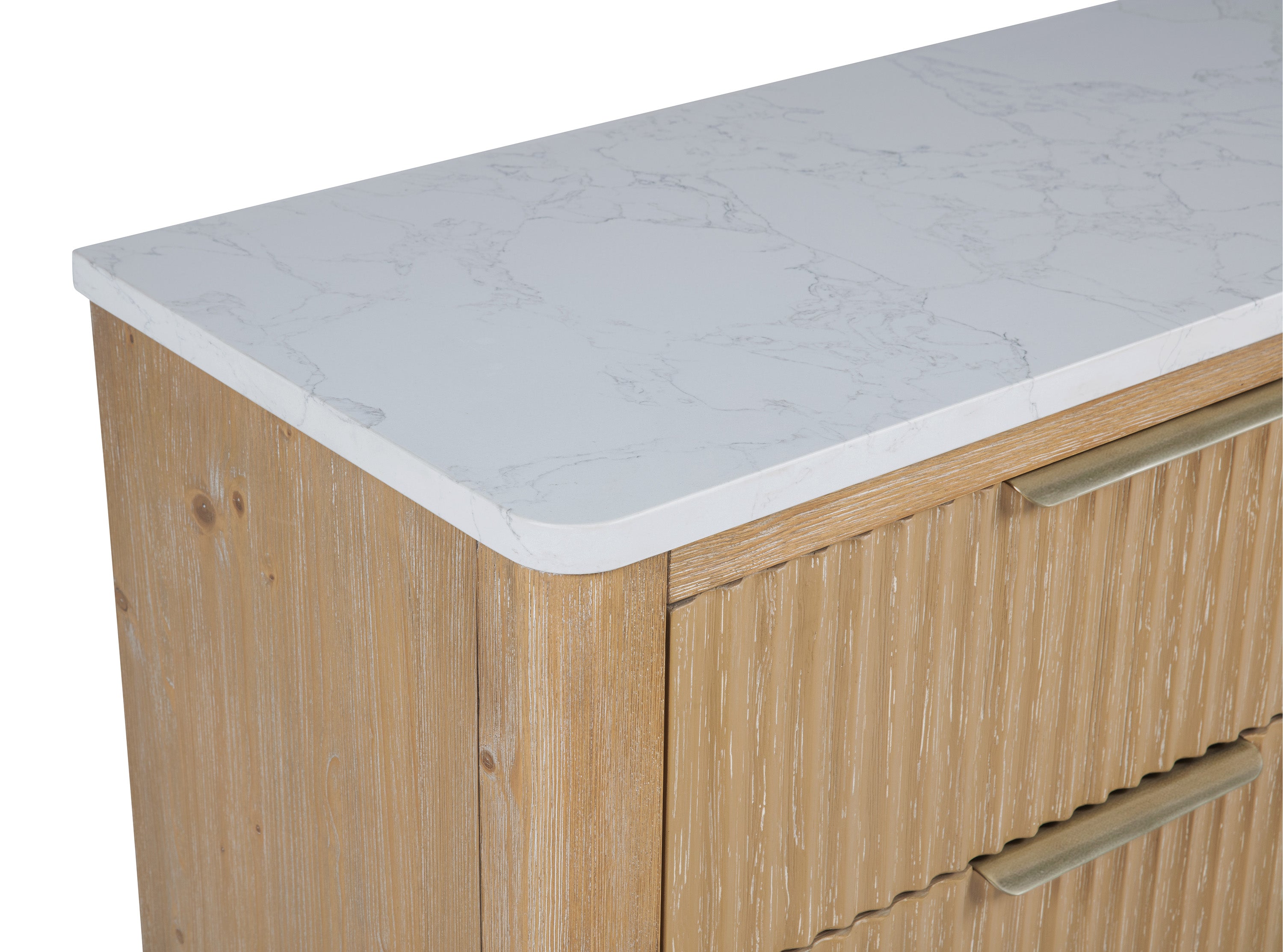 Modern Aesthetic 6-Drawers Dresser with Stone Top