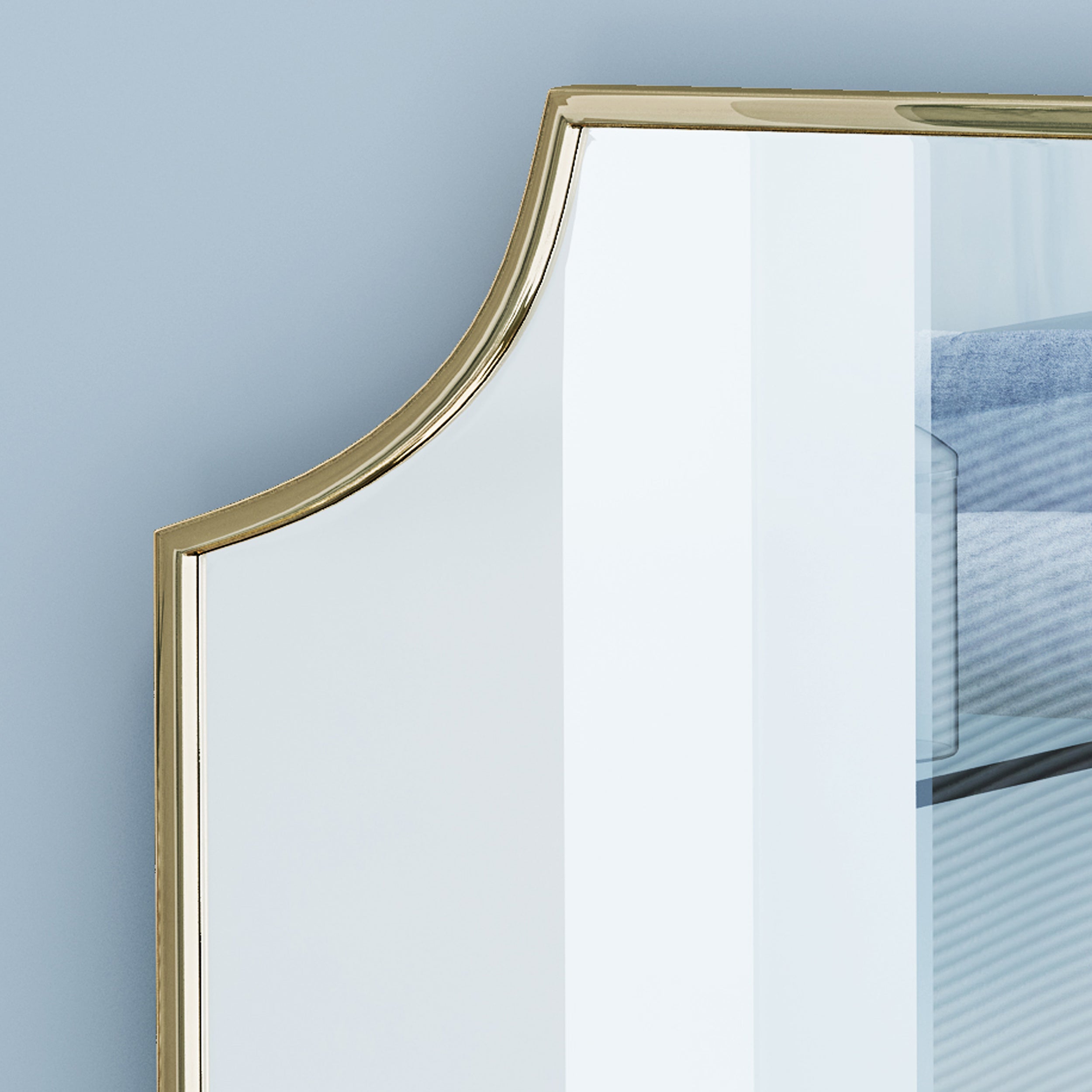 36" Wall Mirror with Rectangular Shape and Stainless Steel Frame