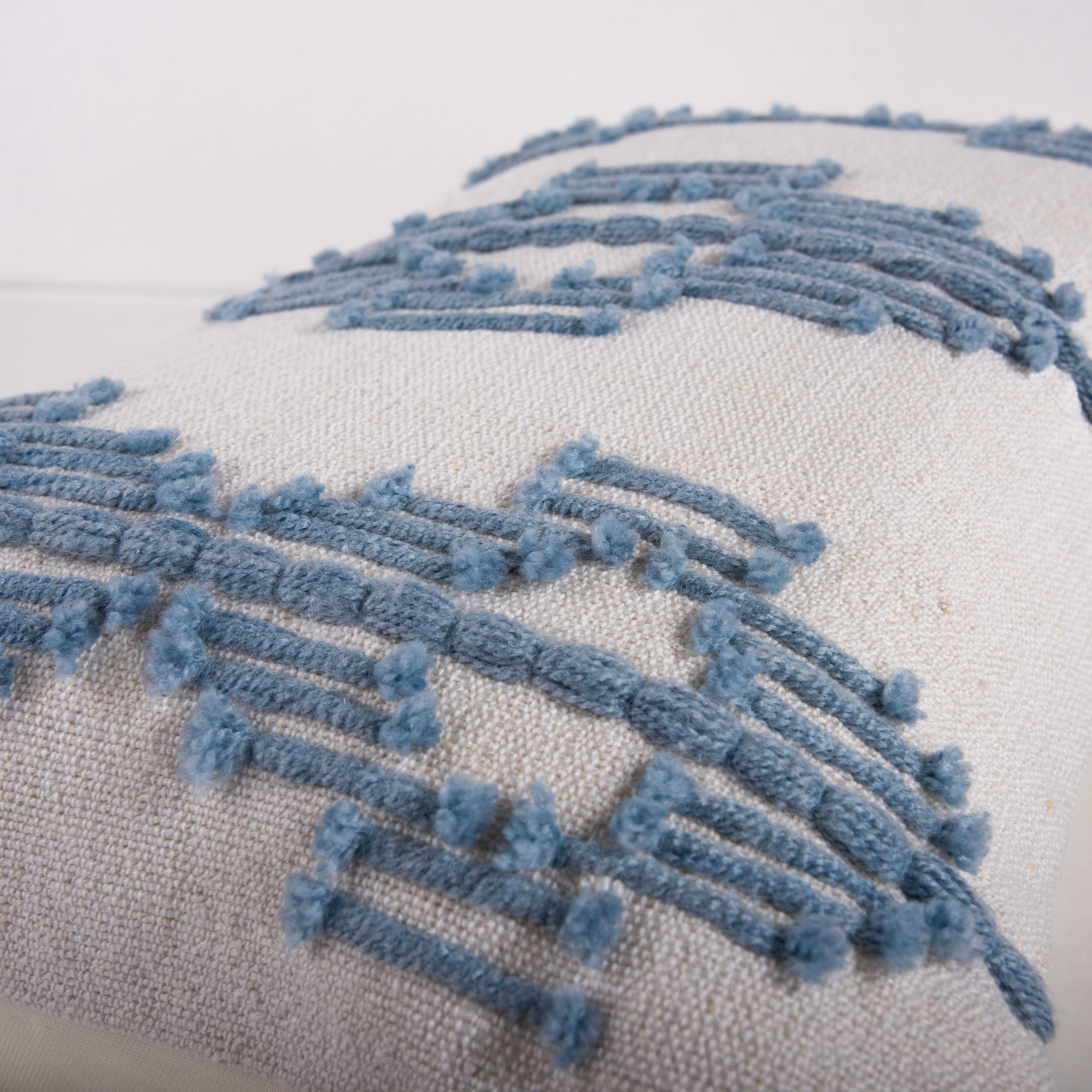 Woven Embroidered Medallion Decorative Throw Pillow