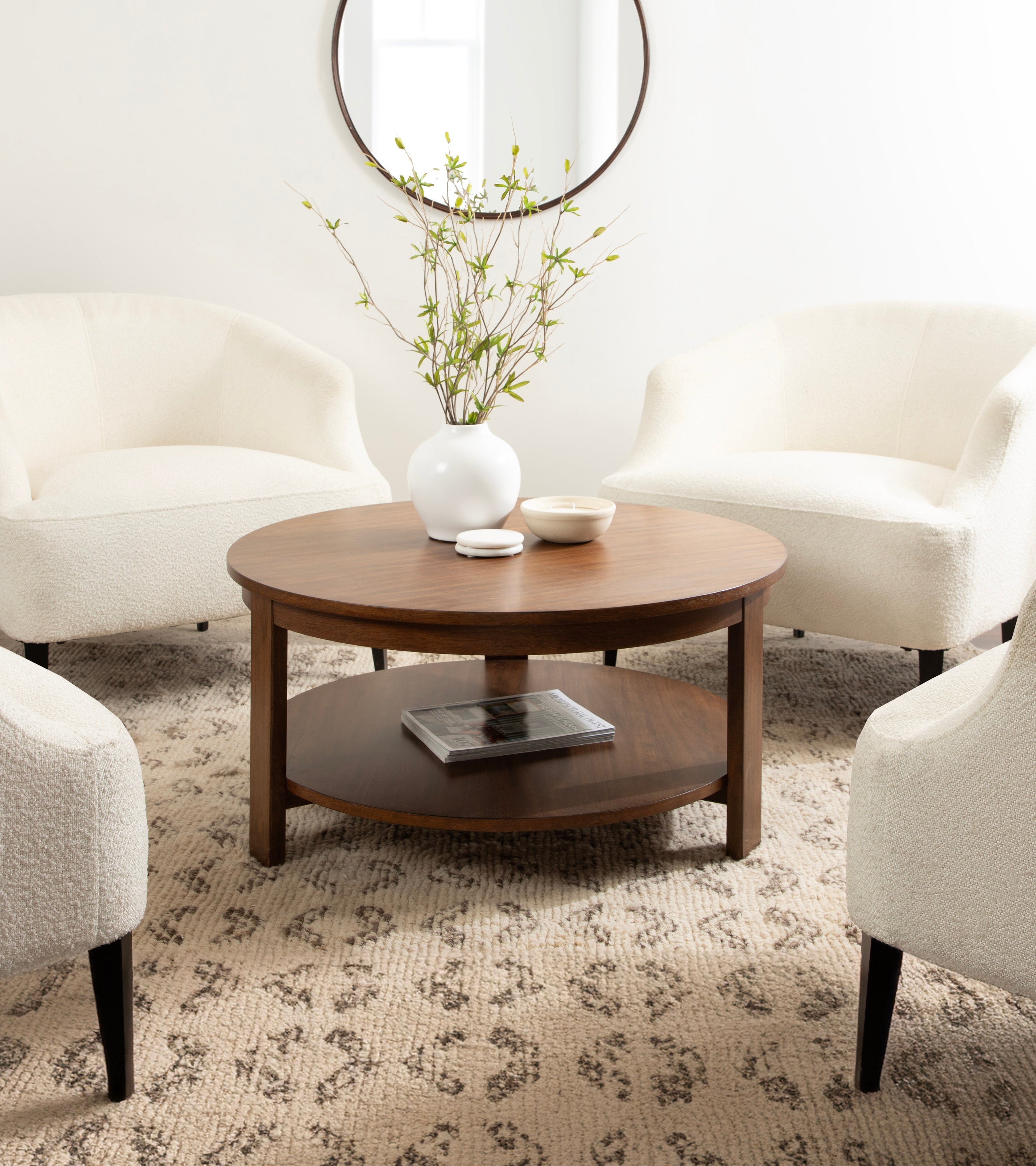 Foxford Round Wood Coffee Table