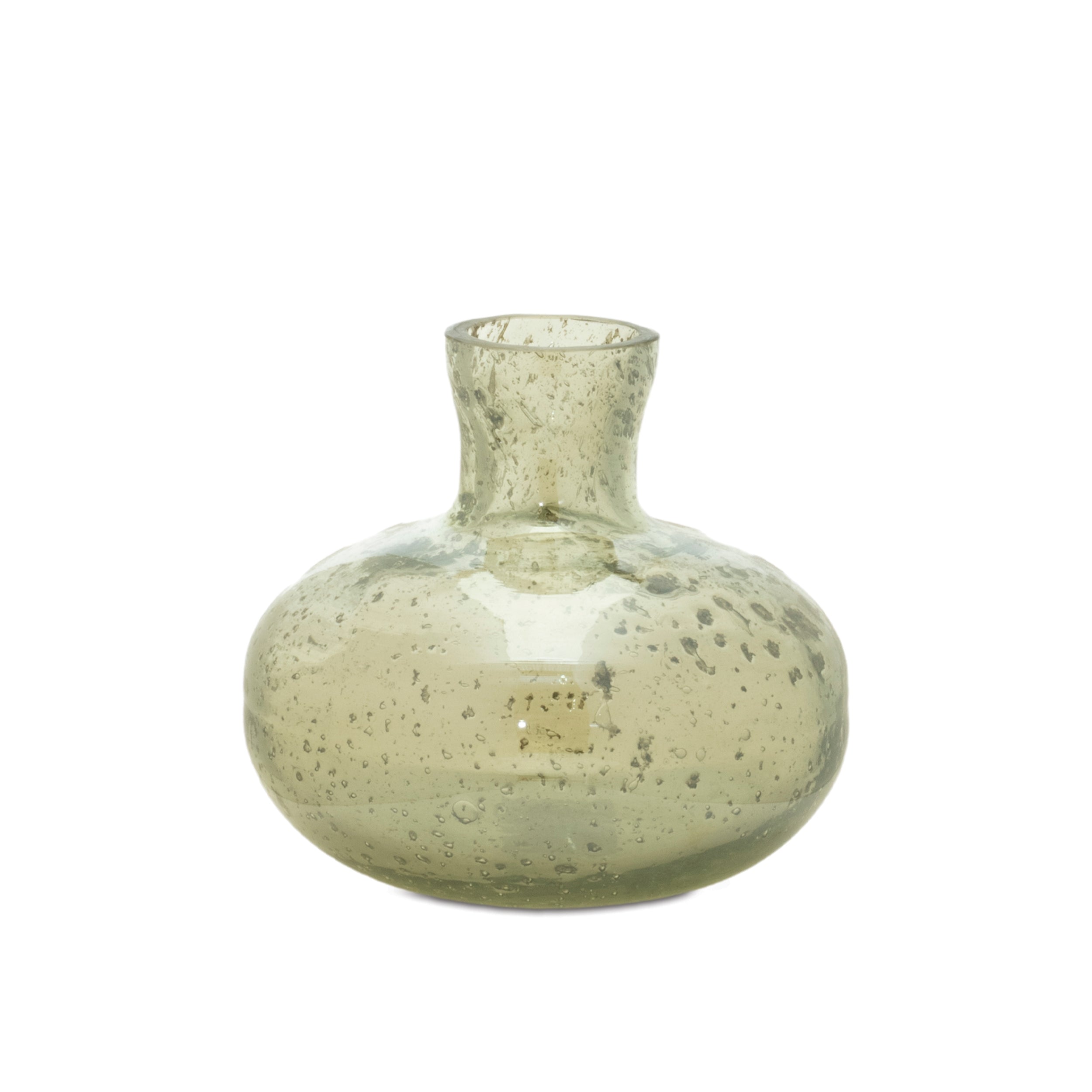 Bubbled Glass Bud Vase, Set of 3