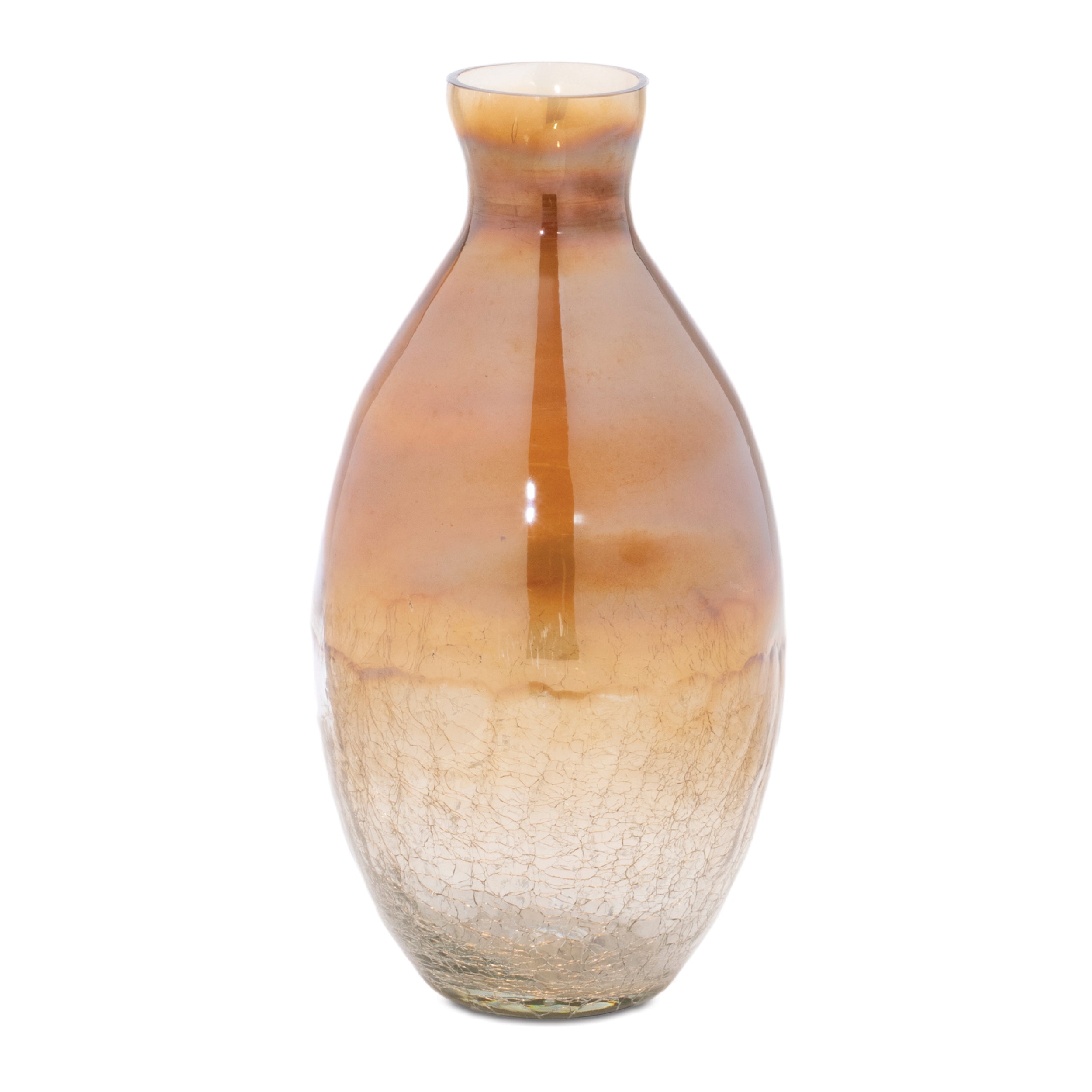 Crackled Glass Bud Vase, Set of 3