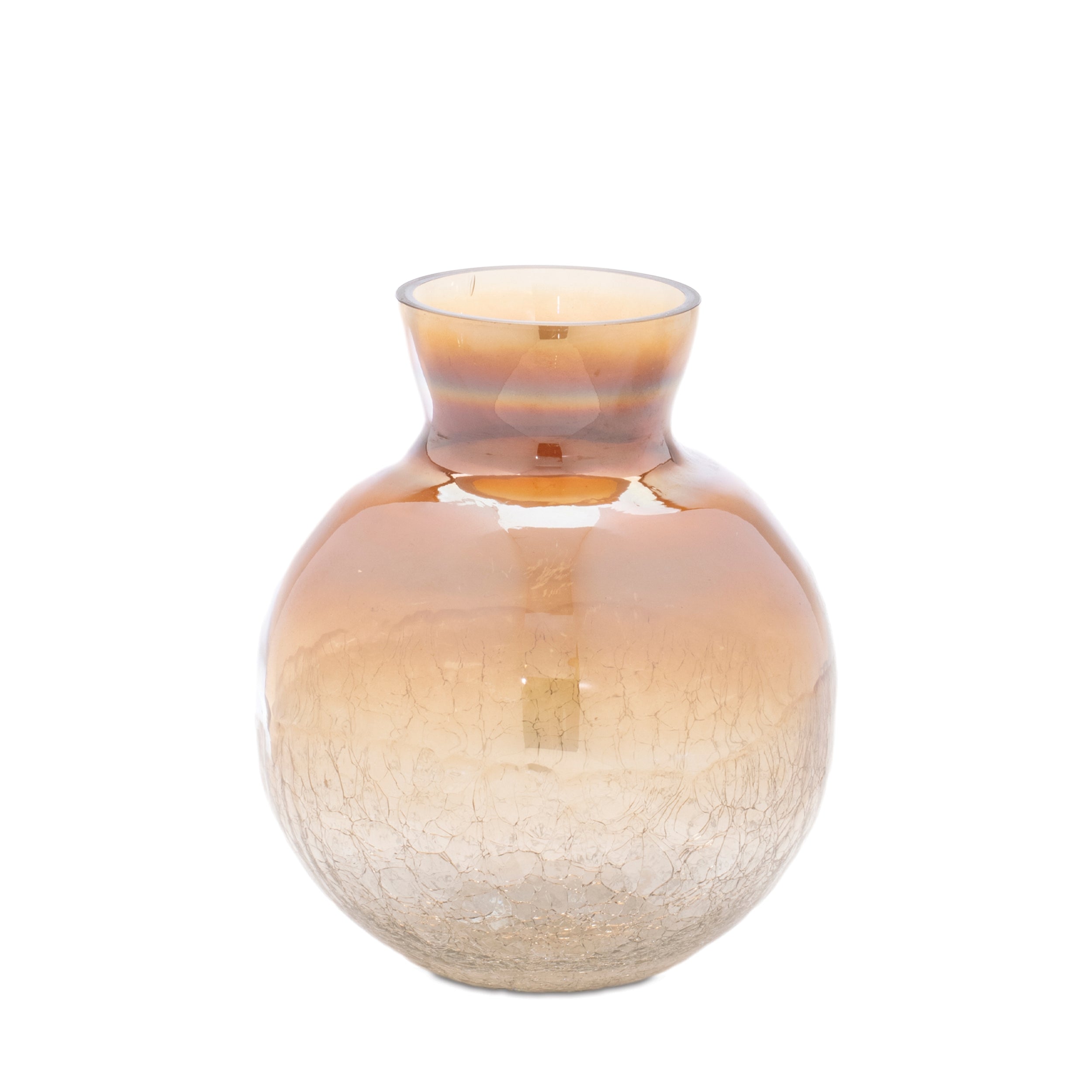 Crackled Glass Bud Vase, Set of 3