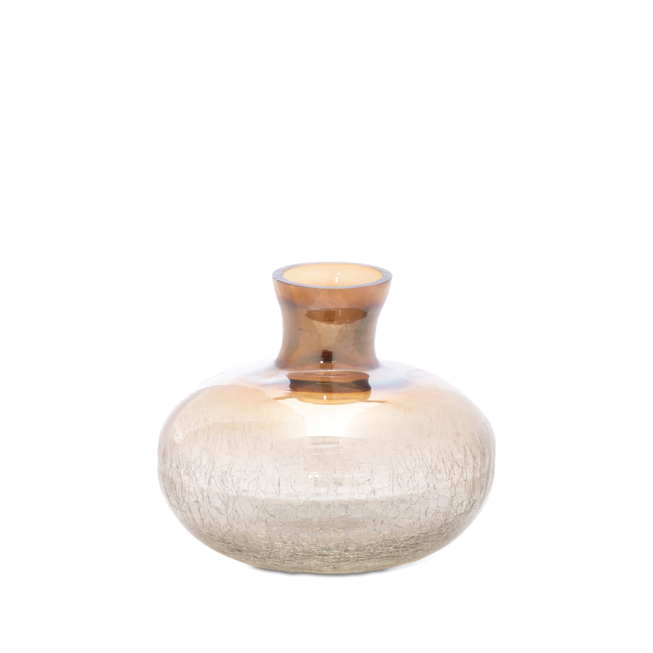 Crackled Glass Bud Vase, Set of 3