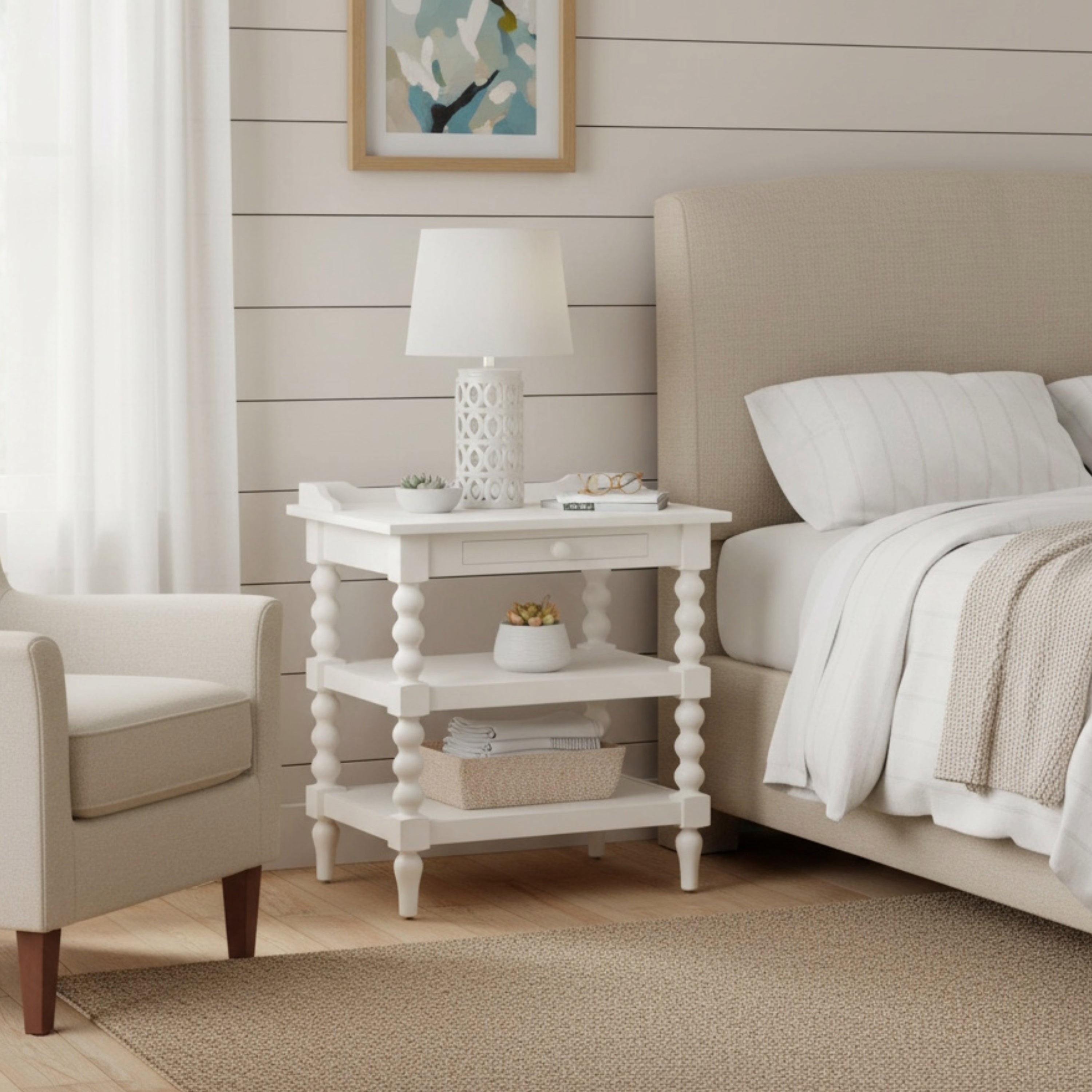 Aria Antique White Nightstand