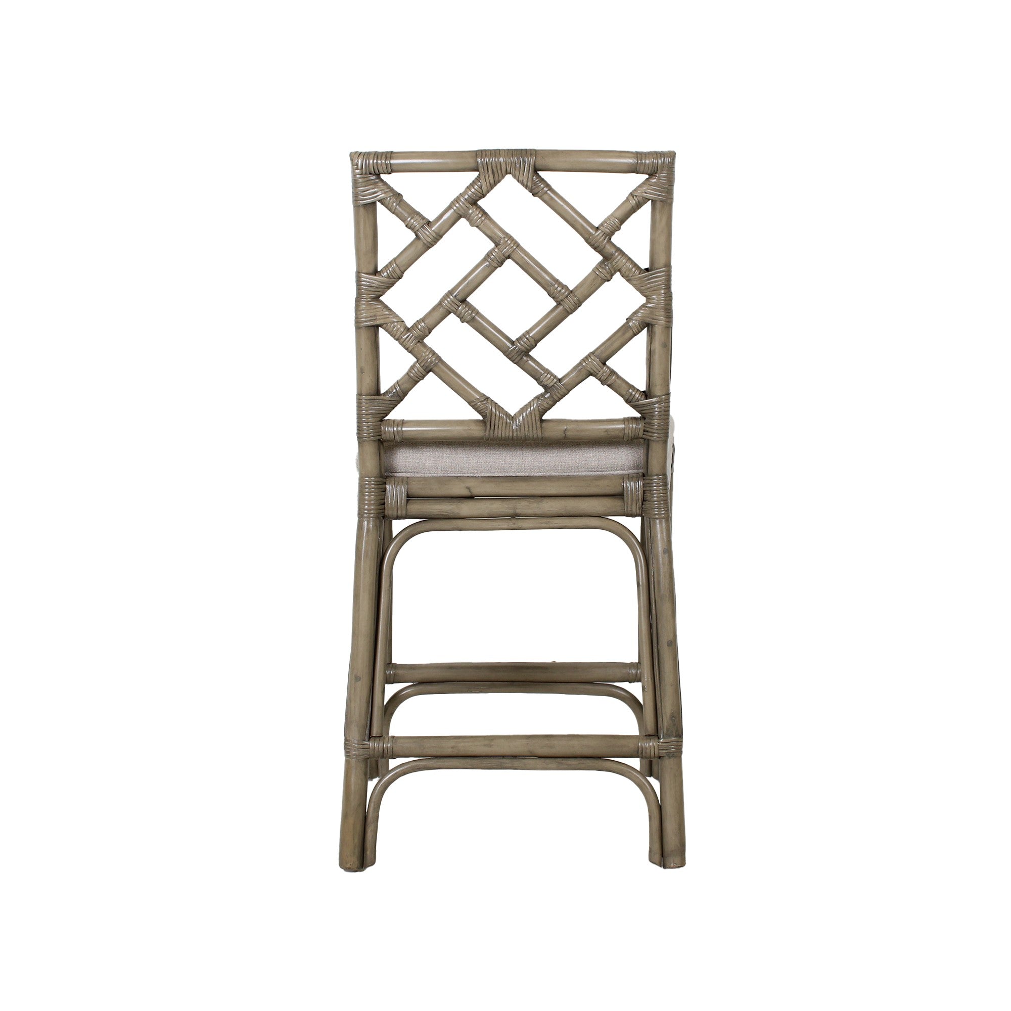 Chippendale Rattan Counter Stool Gray