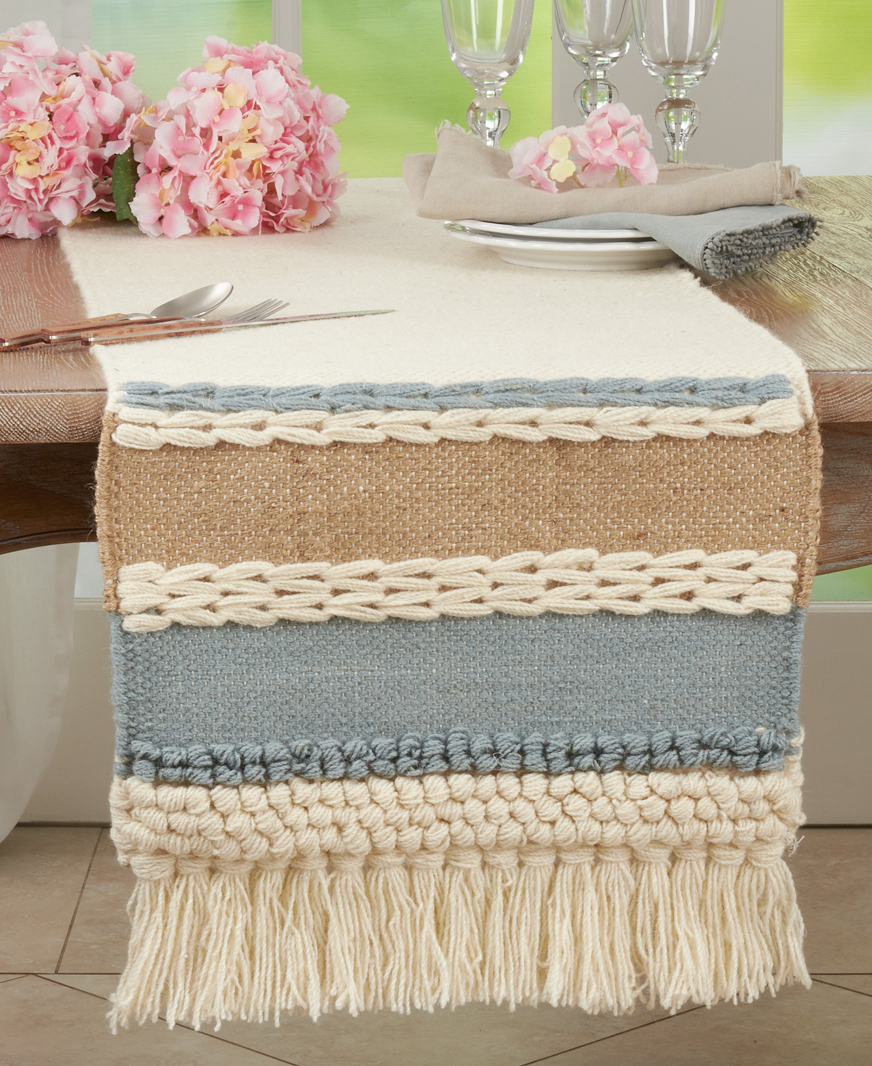 Textured Boho Table Runner