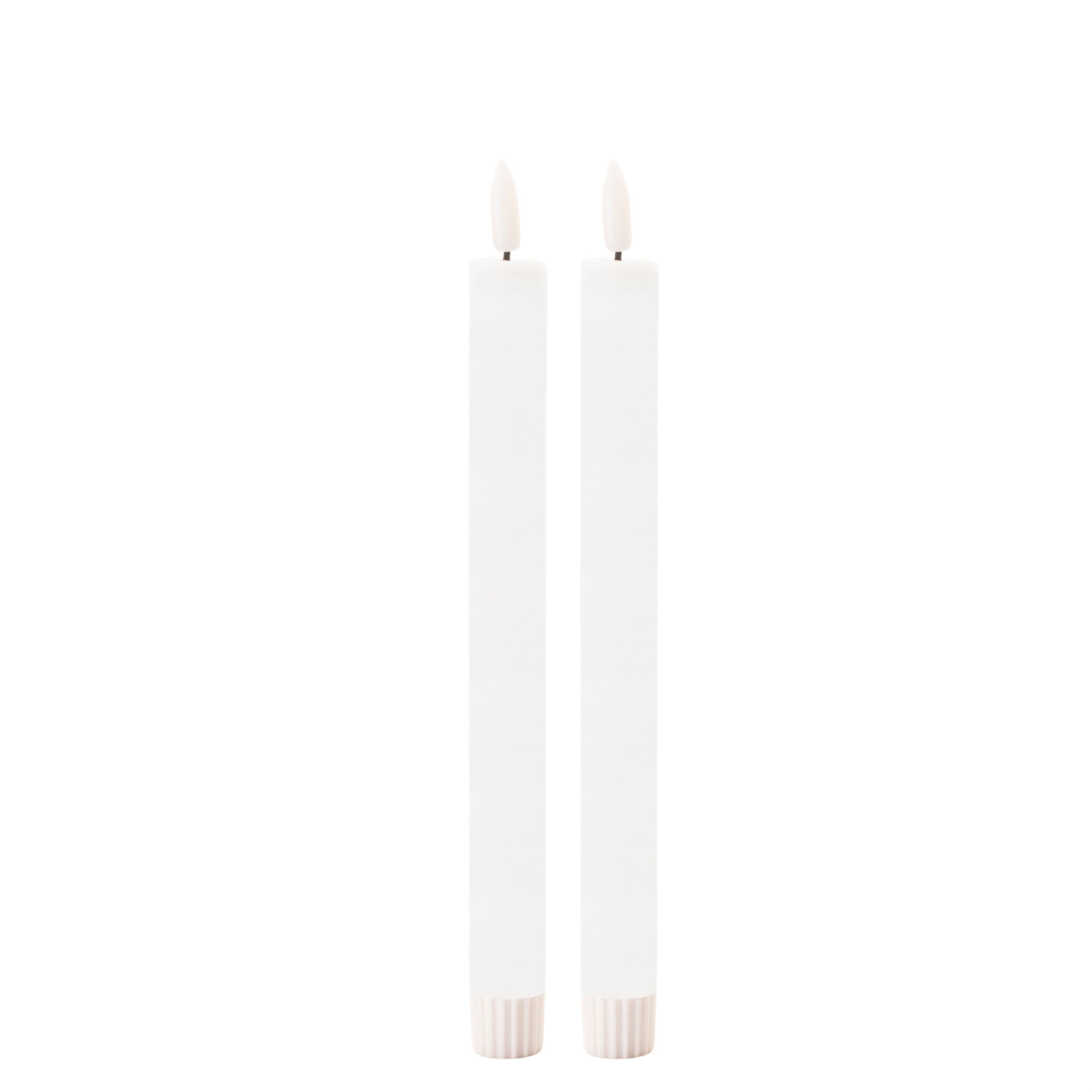 FIA Wick White Taper Candle, Set of 2