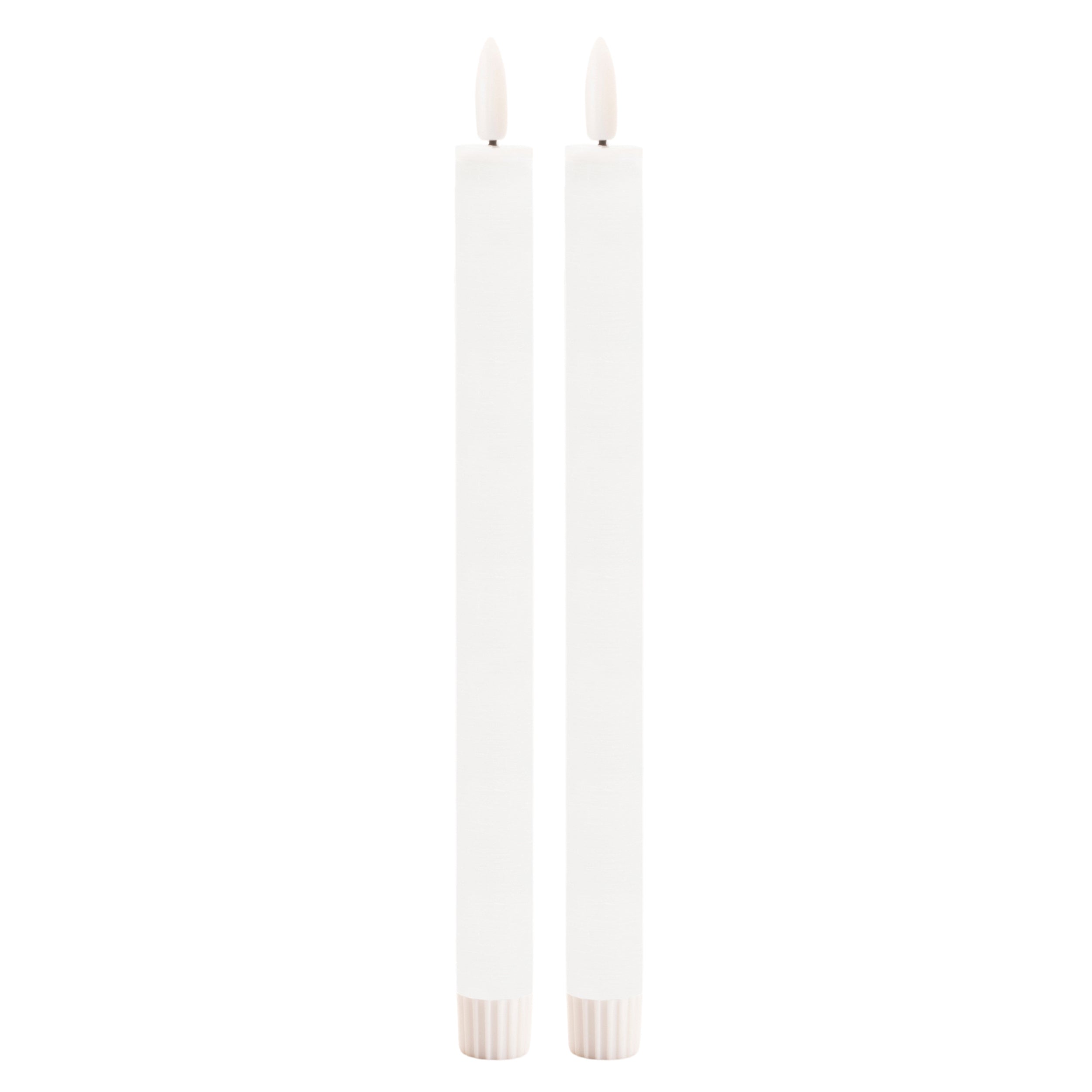 FIA Wick White Taper Candle, Set of 2